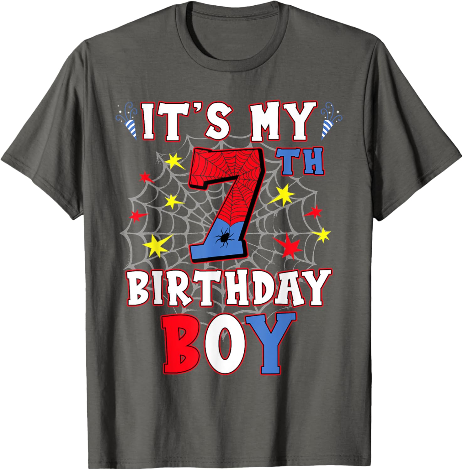 Funny It's My 7th Birthday T-Shirt for Boys and Teens Fun Celebration - 9