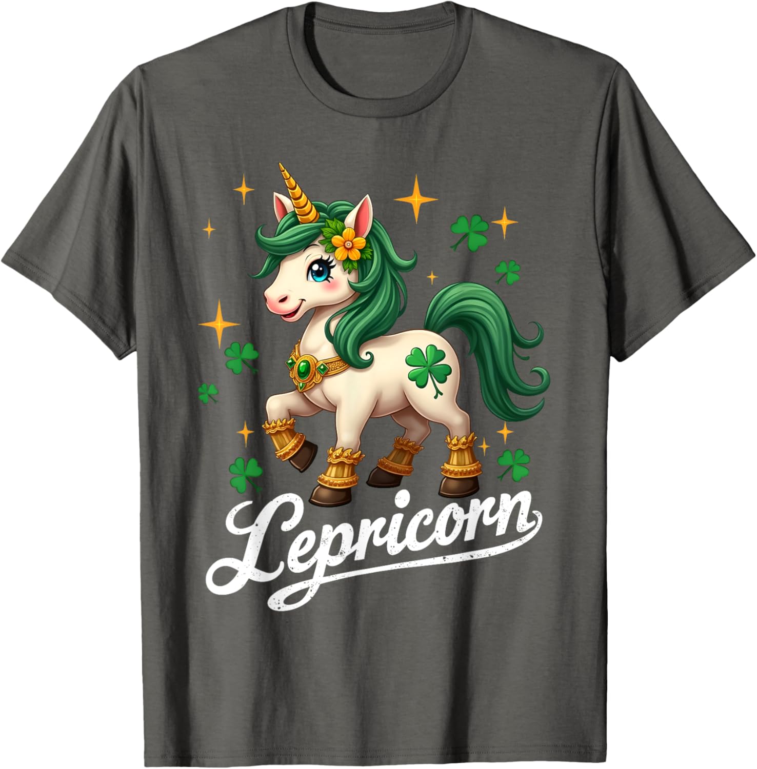 Cute St Patricks Day Unicorn T-Shirt for Girls - St Patty's Style - 14