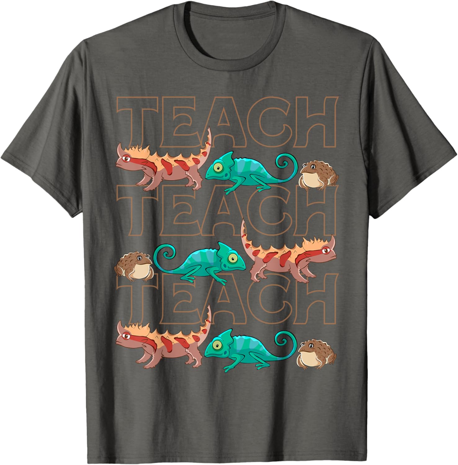 Cute Reptiles Teacher T-Shirt for Animal Lovers and Students - 2