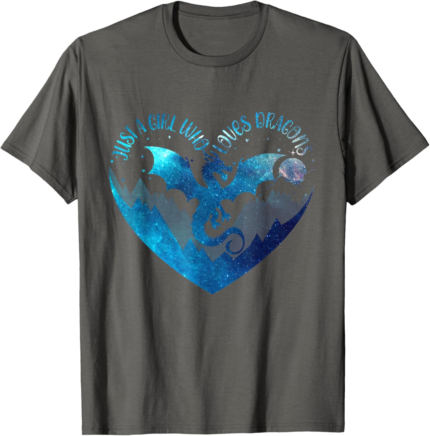 Cute Dragon Lover T-Shirt for Girls with Heart Design, Perfect Gift - 21