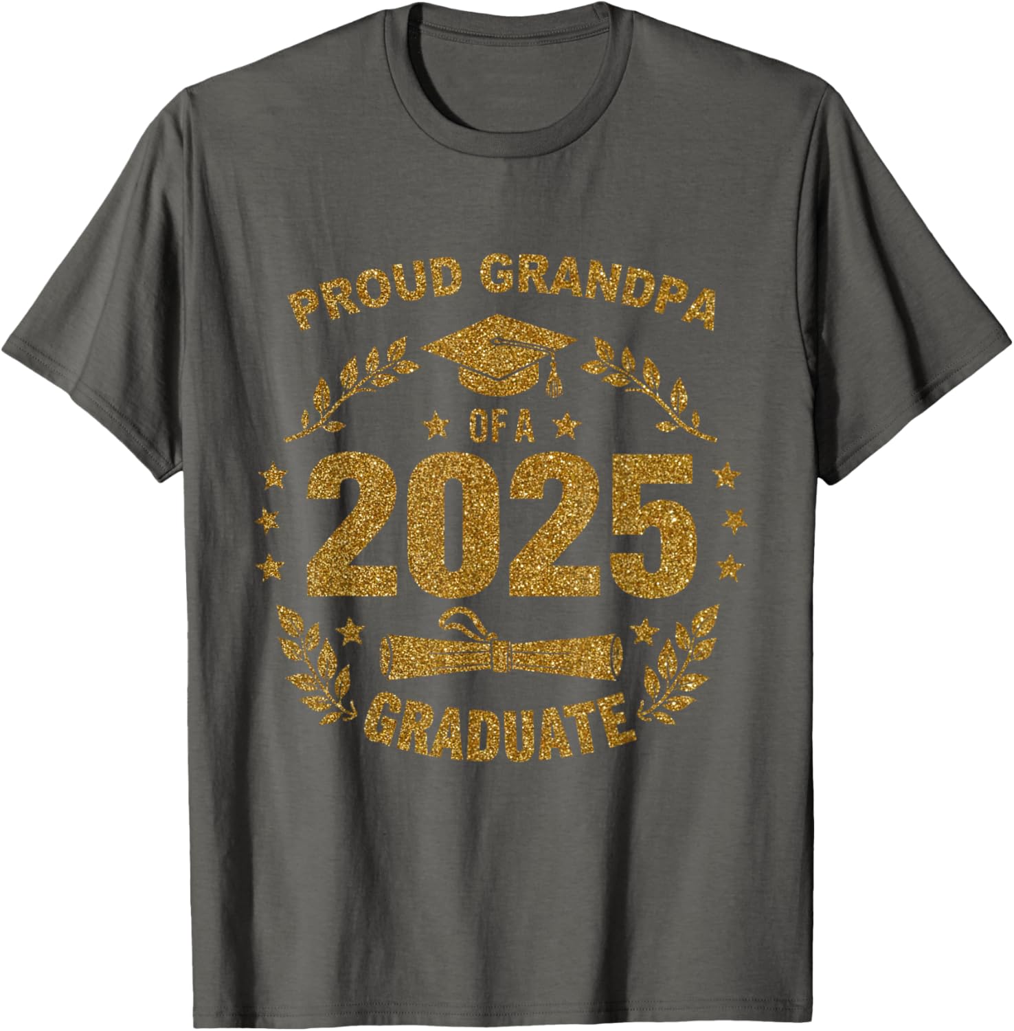 Proud Grandpa 2025 Class of 25 Graduate T-Shirt for Seniors - 11