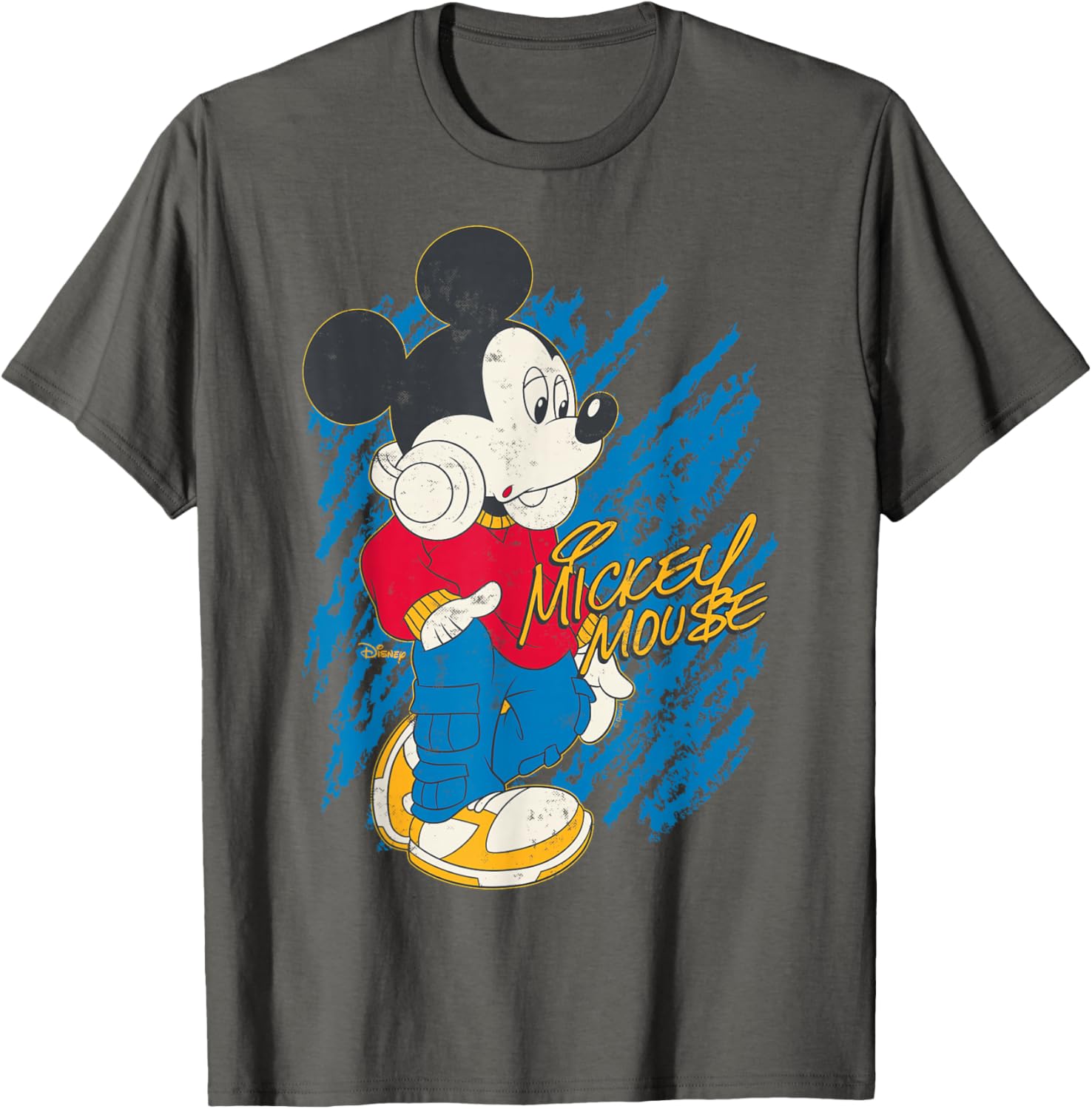 Mickey Mouse Laid Back T-Shirt with Headphones for Casual Style - 11