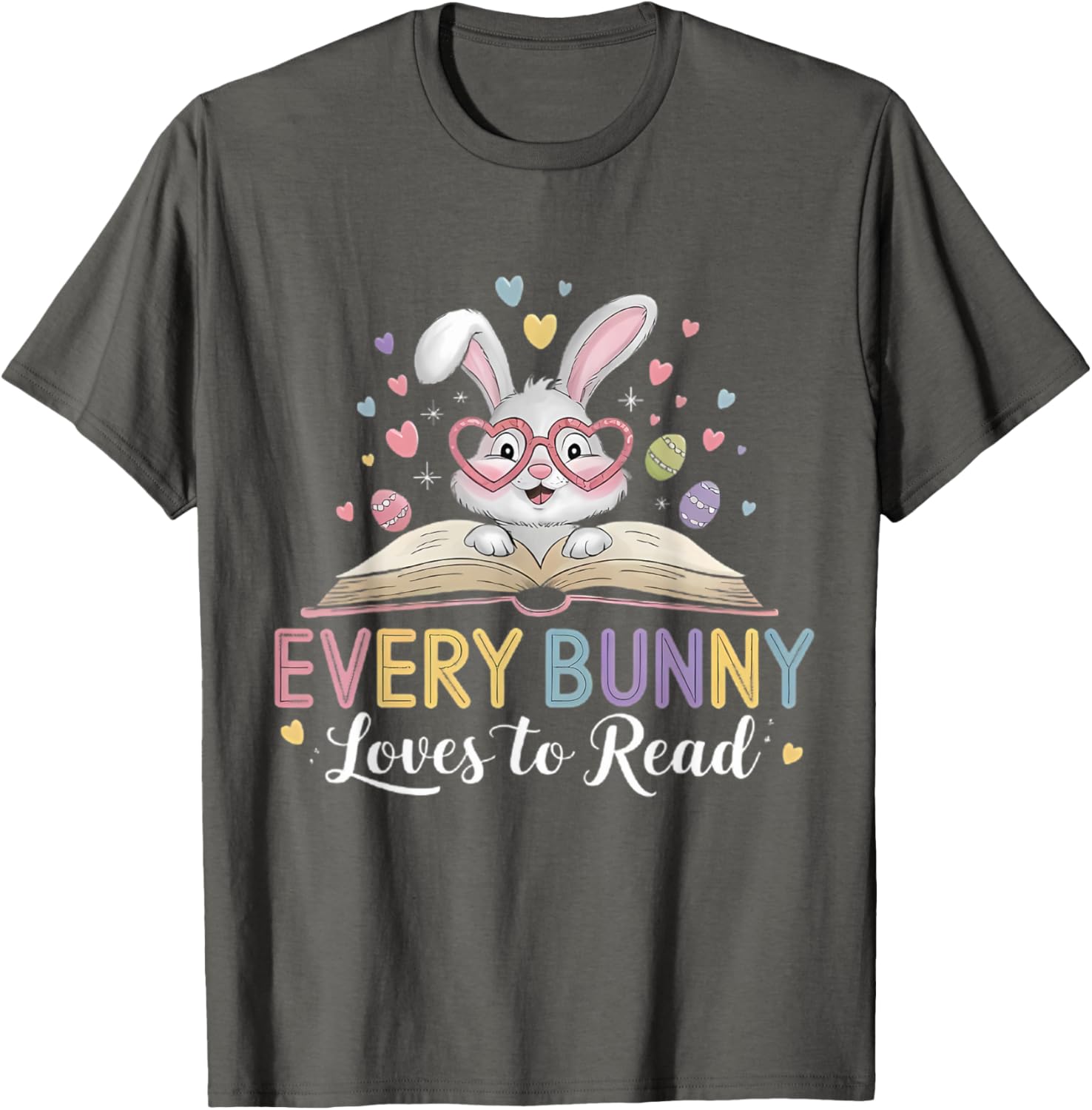 Every Bunny Loves to Read Cute Rabbit Bookworm T-Shirt for Book Lovers - 5