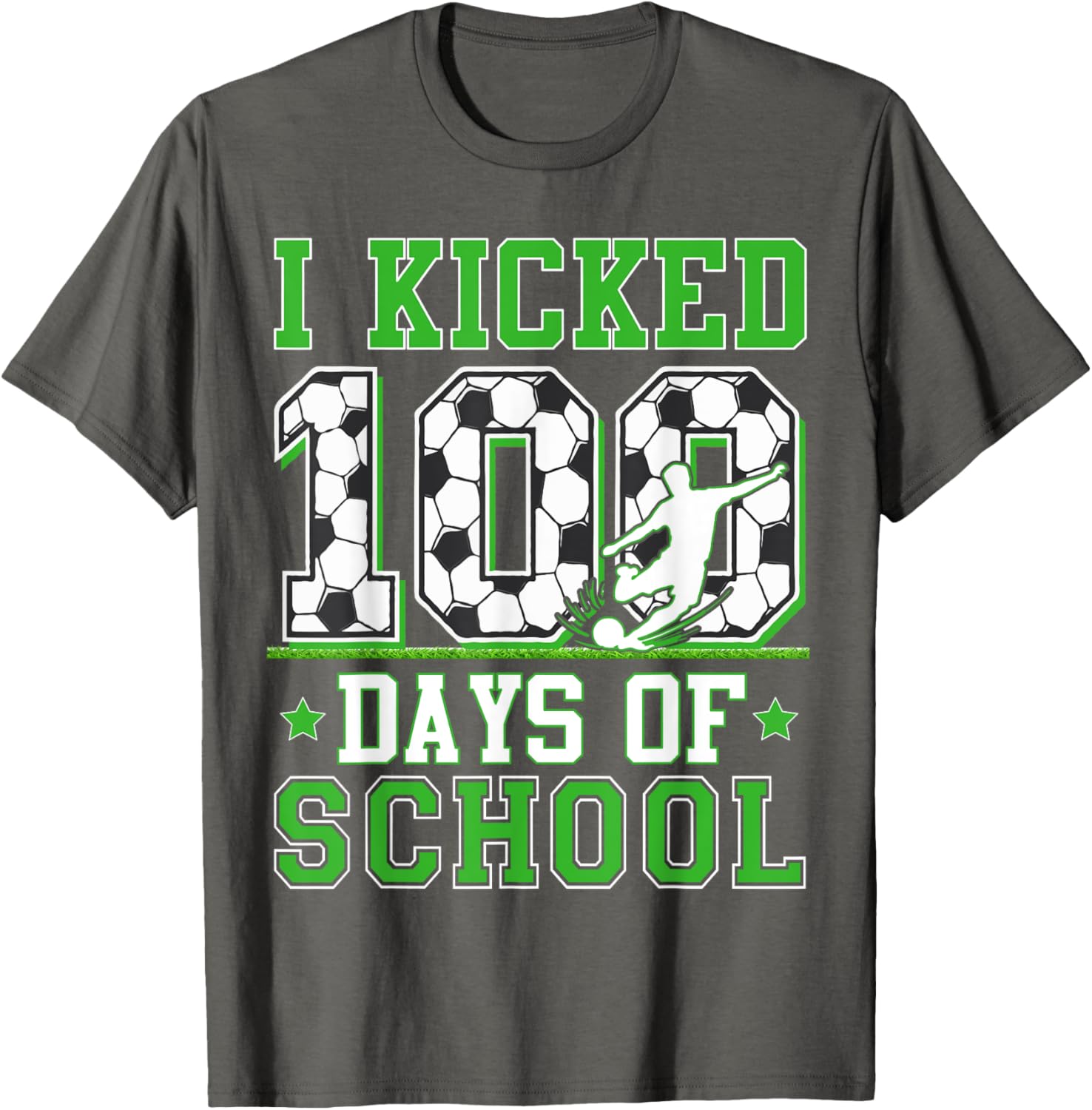 100 Days of School Soccer T-Shirt for Kids - Fun Boys' Apparel - 15