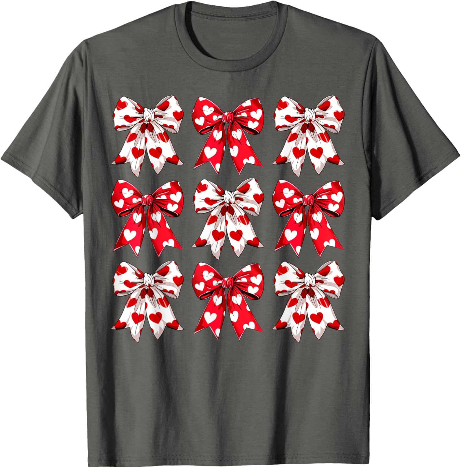Valentine's Day Heart Bow T-Shirt for Women, Girls, Kids & Toddlers - 14