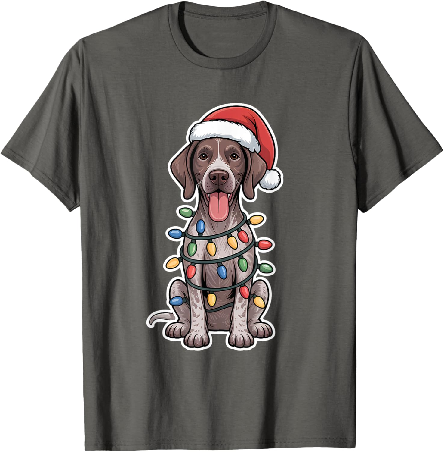German Shorthaired Pointer Christmas Lights T-Shirt for Dog Lovers - 5
