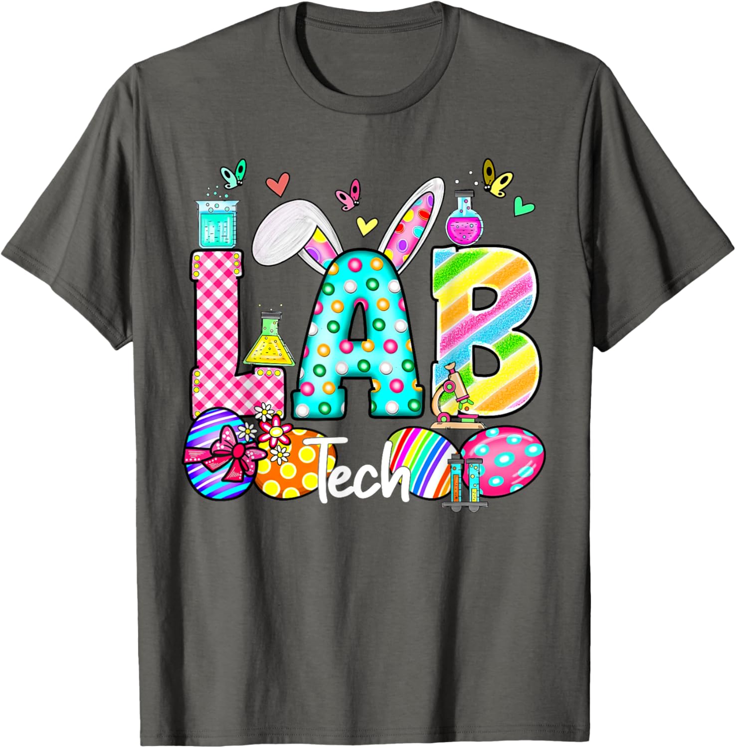 Easter Lab Tech Bunny T-Shirt for Scientists and Teachers - Fun Gift Idea - 17
