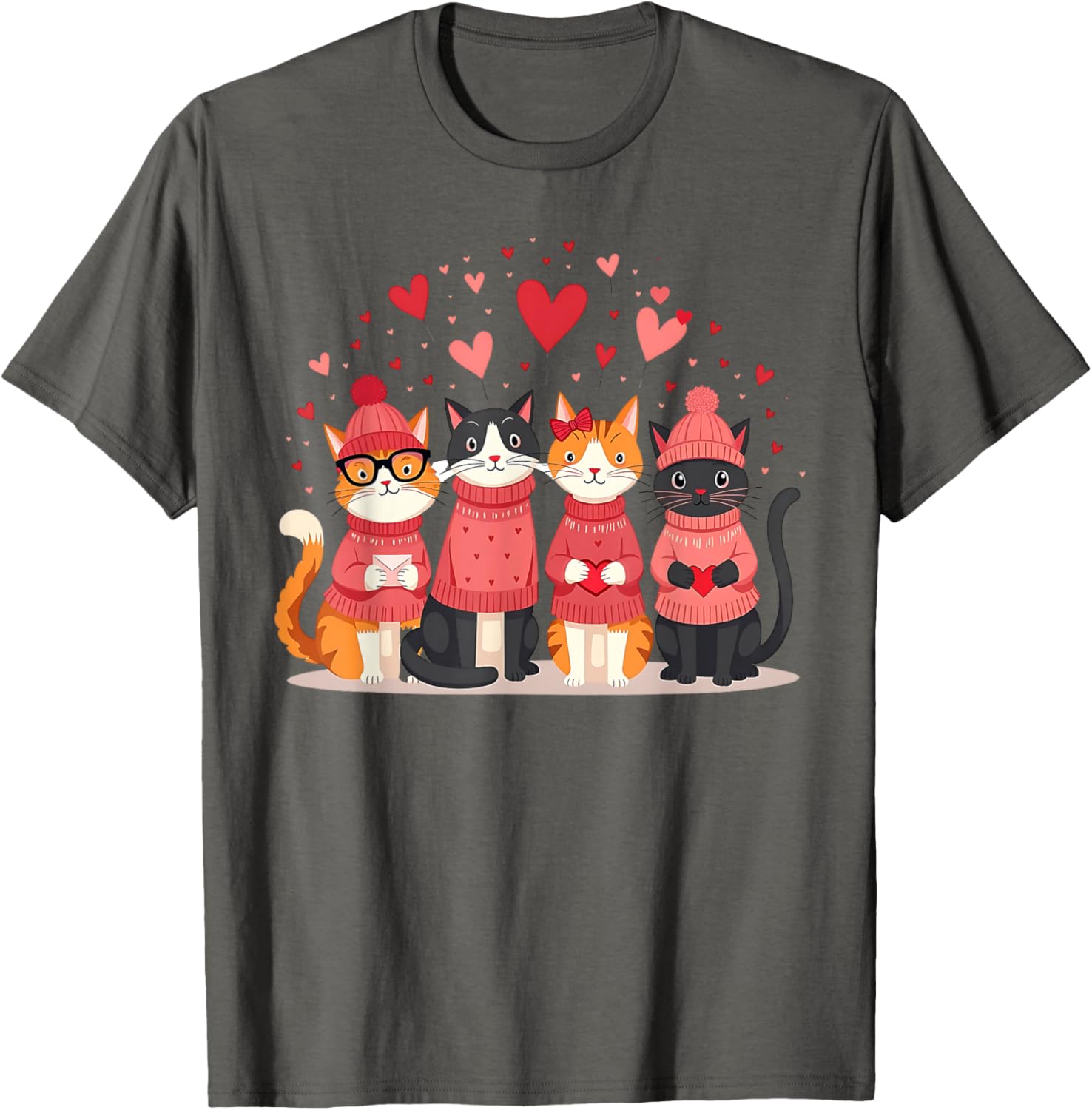 Happy Valentine Day Cat T-Shirt for Women and Girls - Perfect for Cat Lovers - 6