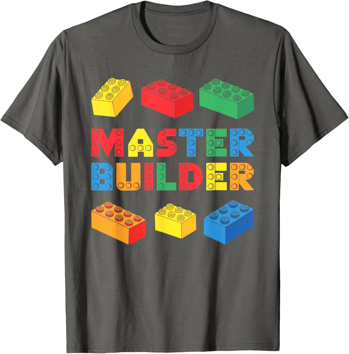 Master Builder T-Shirt for Kids and Adults with Fun Brick Design - 2