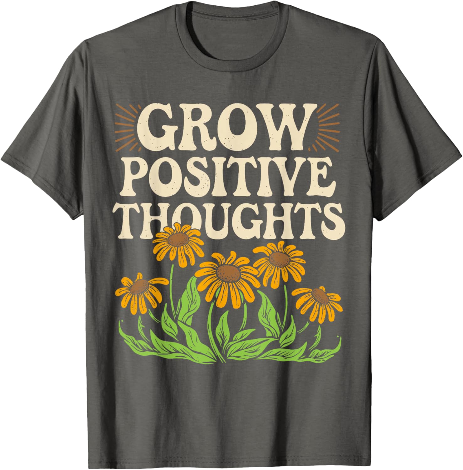 Grow Positive Thoughts T-Shirt for Mental Health Awareness and Style - 3
