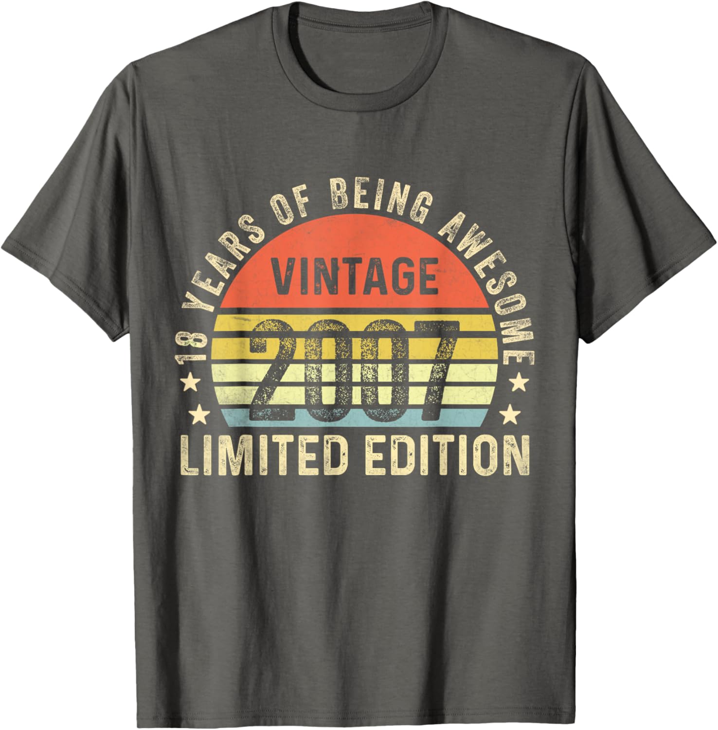 Vintage 2007 Limited Edition 18th Birthday T-Shirt Cool Gift Idea - 1