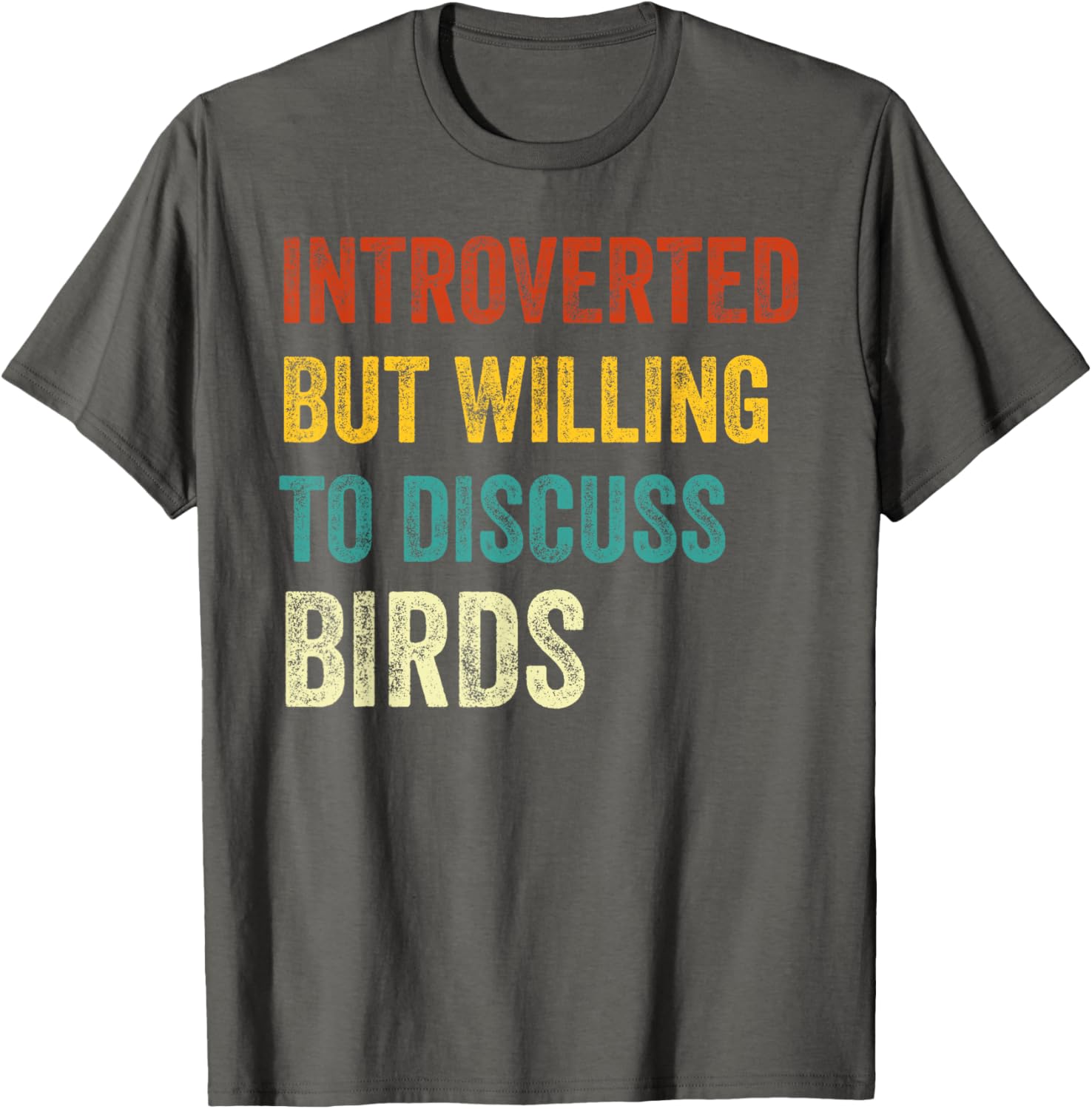 Introverted But Willing to Discuss Birds Retro T-Shirt for Bird Lovers - 3