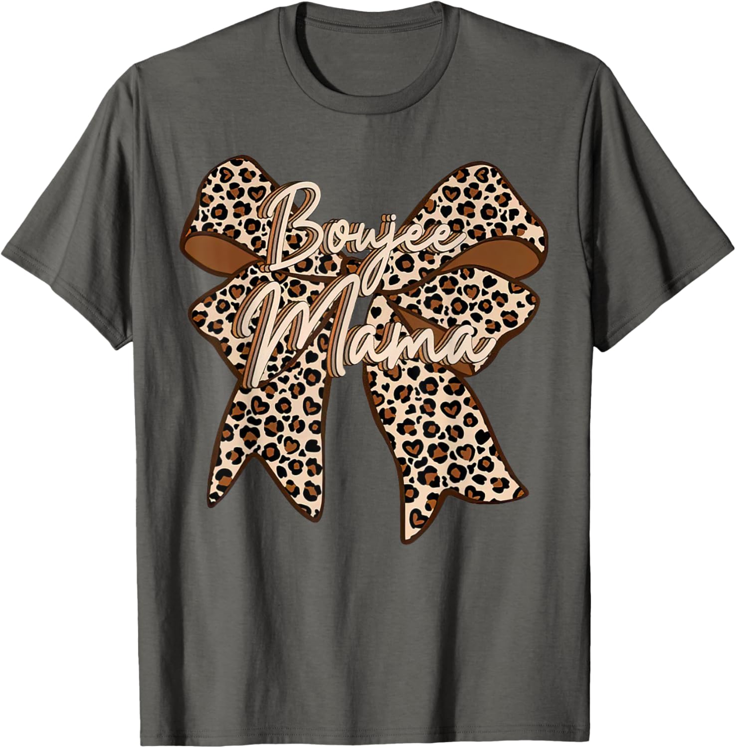 Boujee Mama Leopard Coquette Bow T-Shirt for Stylish Moms on Mother's Day - 29