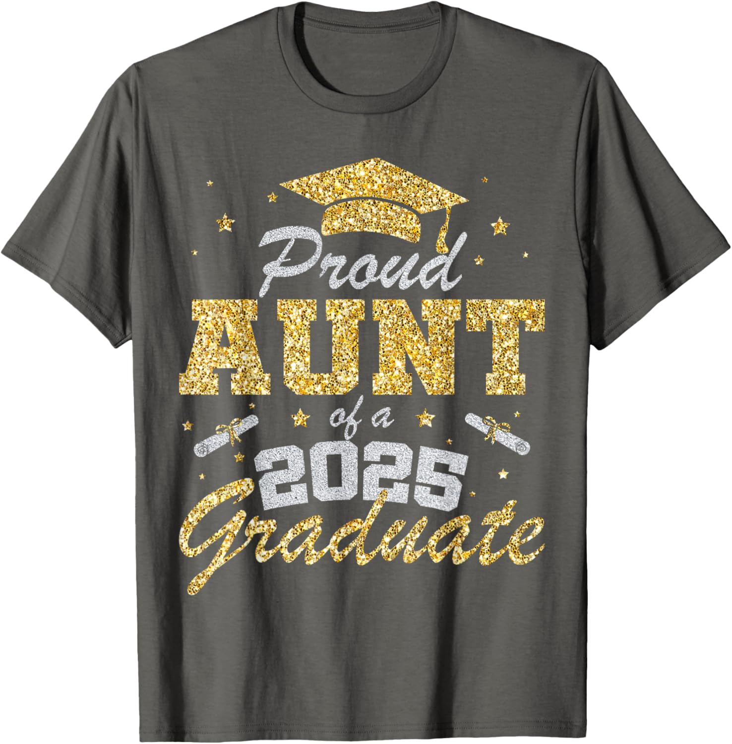 Proud Aunt of 2025 Graduate Senior Class T-Shirt Perfect Gift Idea - 11