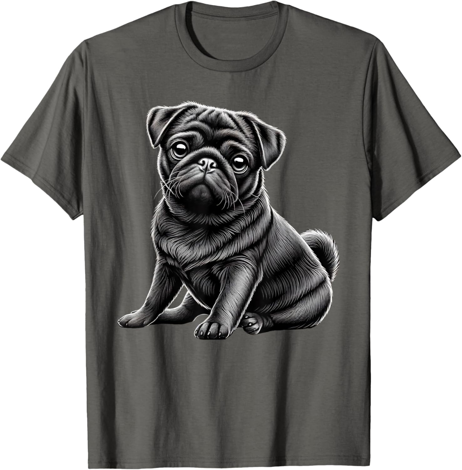 Adorable Black Pug T-Shirt for Men, Women, and Kids - Perfect Pet Gift - 6