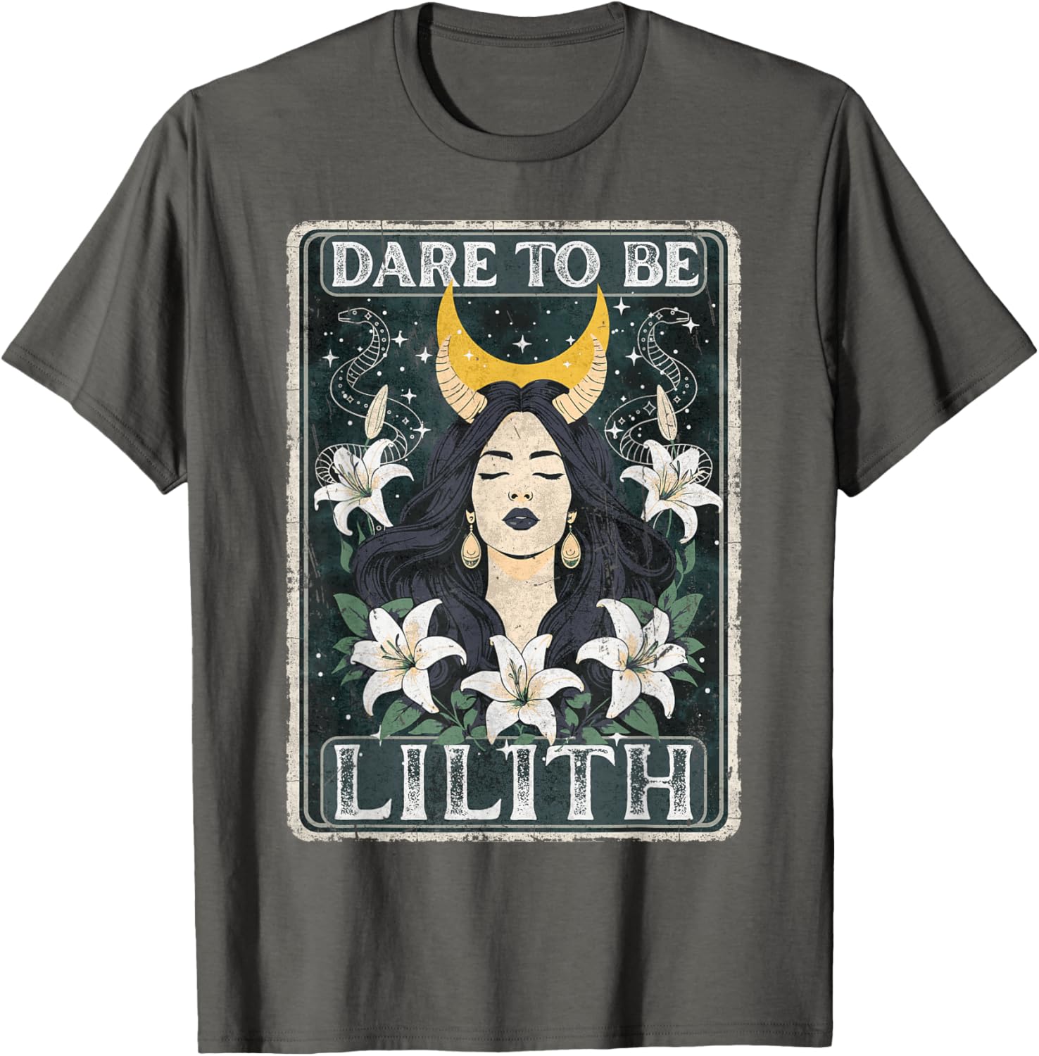 Lilith Tarot Card Goddess T-Shirt for Pagan Witches and Tarot Lovers - 12