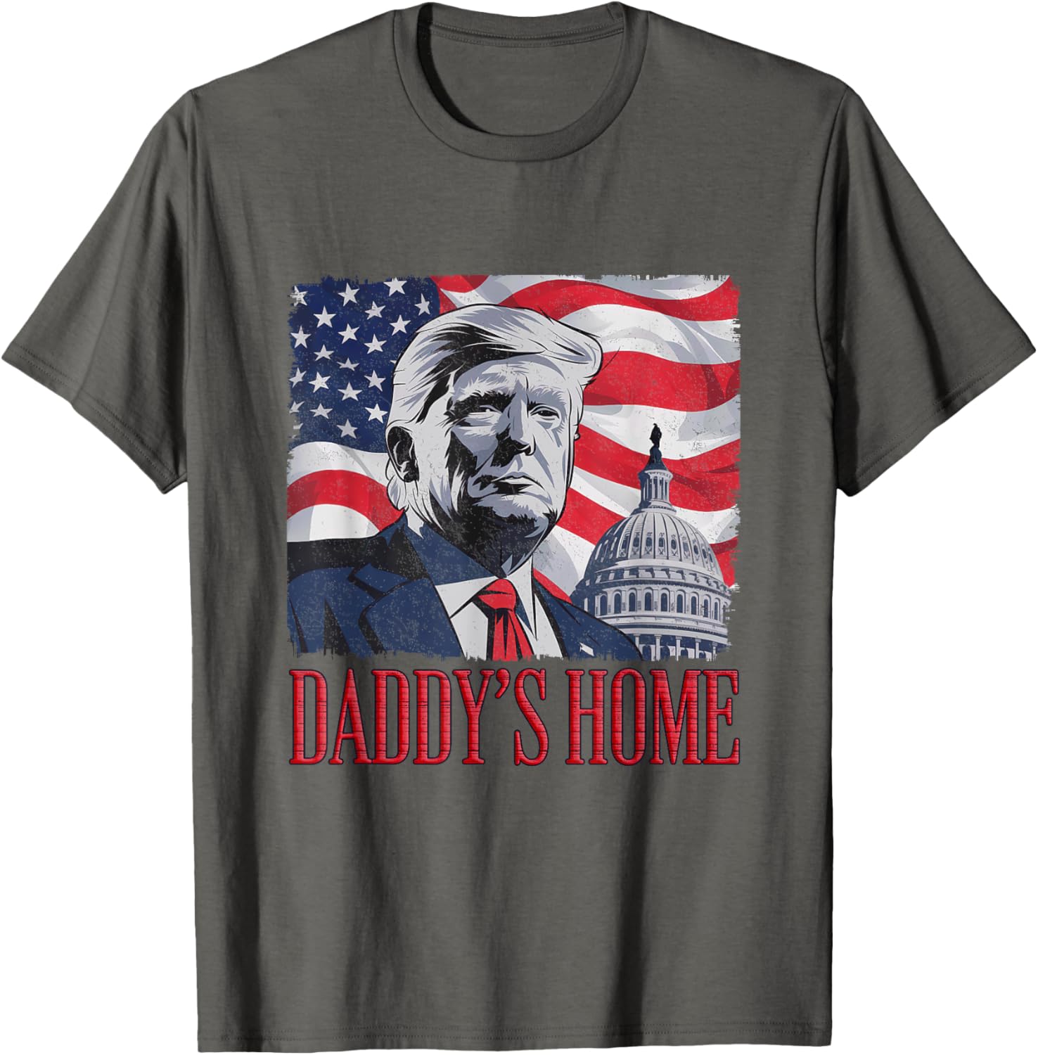 Daddy's Home Trump Tee - Unisex Black Cotton T-Shirt for Political Fans - 10