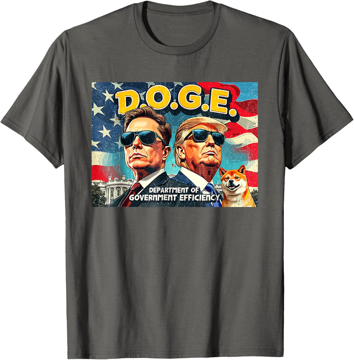 DOGE Department of Government Efficiency Trump 47th Anniversary T-Shirt - 1