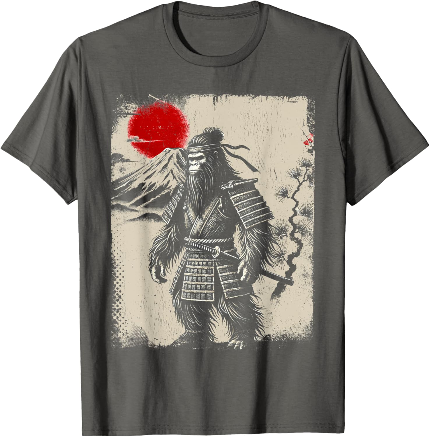 Vintage Bigfoot Ninja Samurai Ukiyo-e T-Shirt for Unique Style - 8