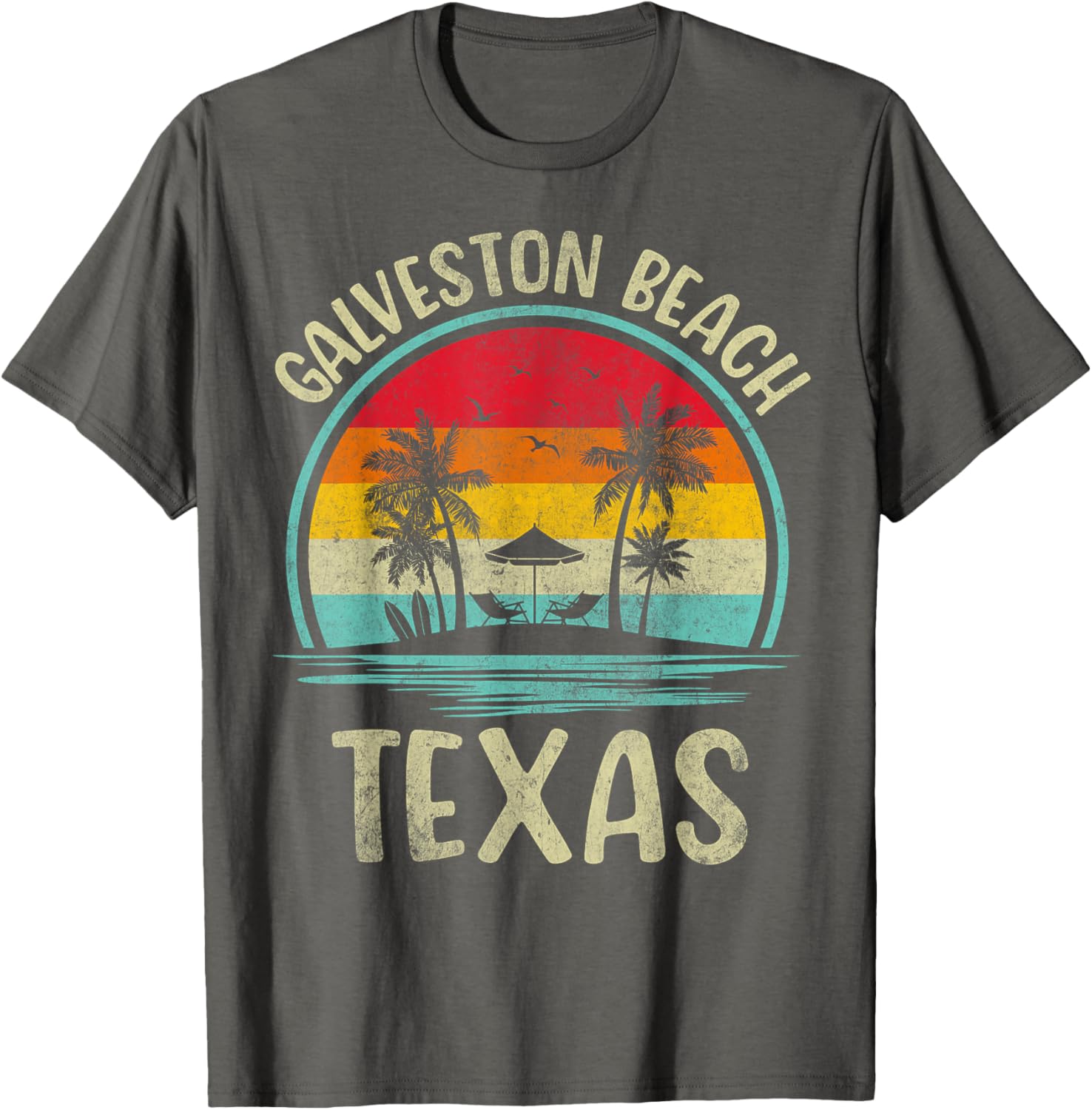 Galveston Beach Summer Vacation Palm Tree Family T-Shirt for Fun Days - 5