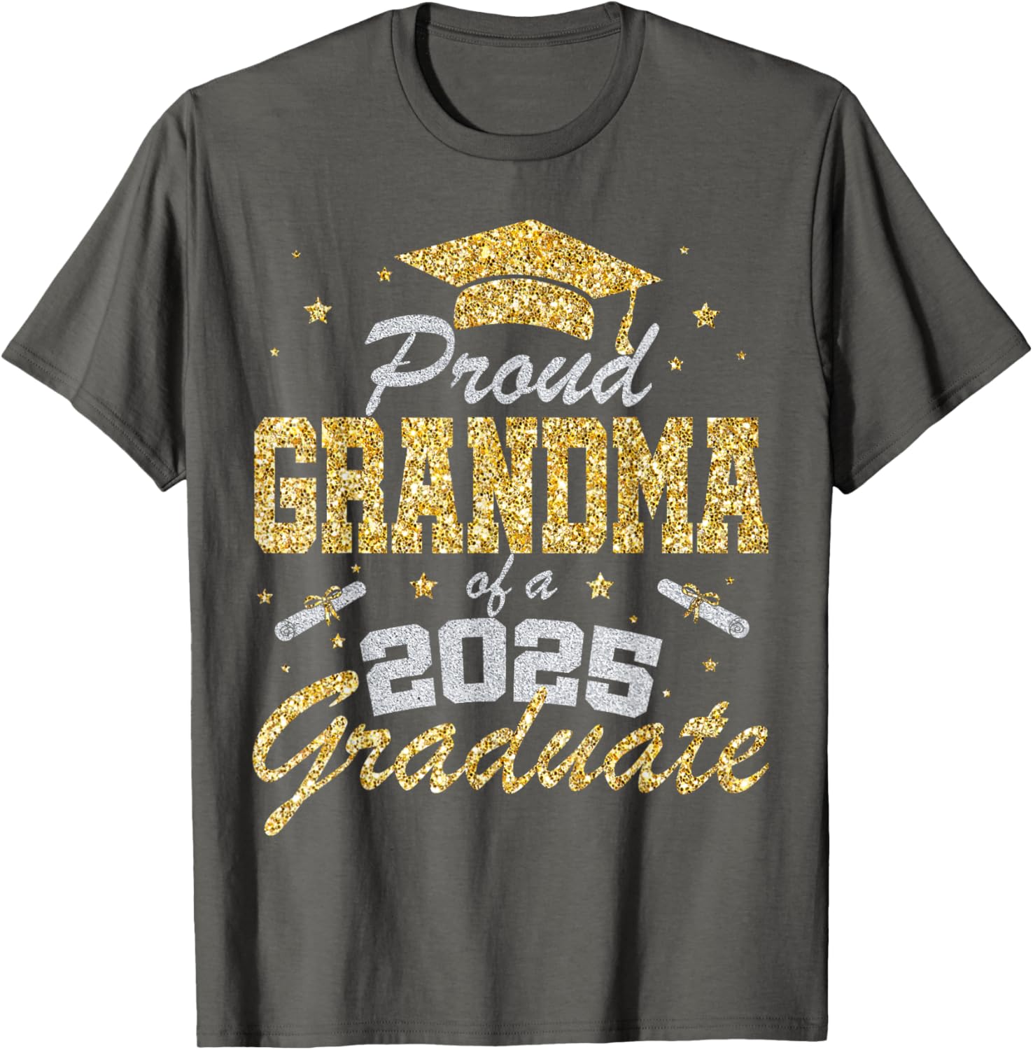 Proud Grandma of 2025 Graduate T-Shirt for Celebrating Senior Year - 2