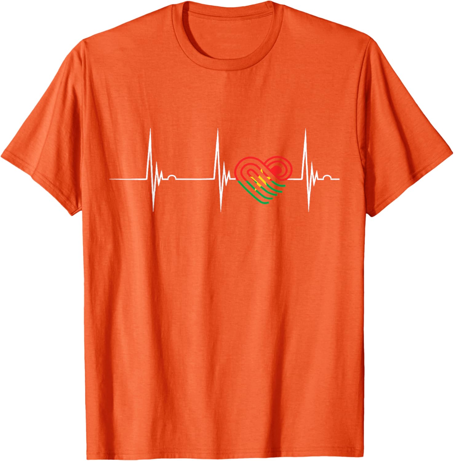 Burkina Faso Heartbeat EKG Pulse T-Shirt Celebrating Burkina Fasoan Roots - 19