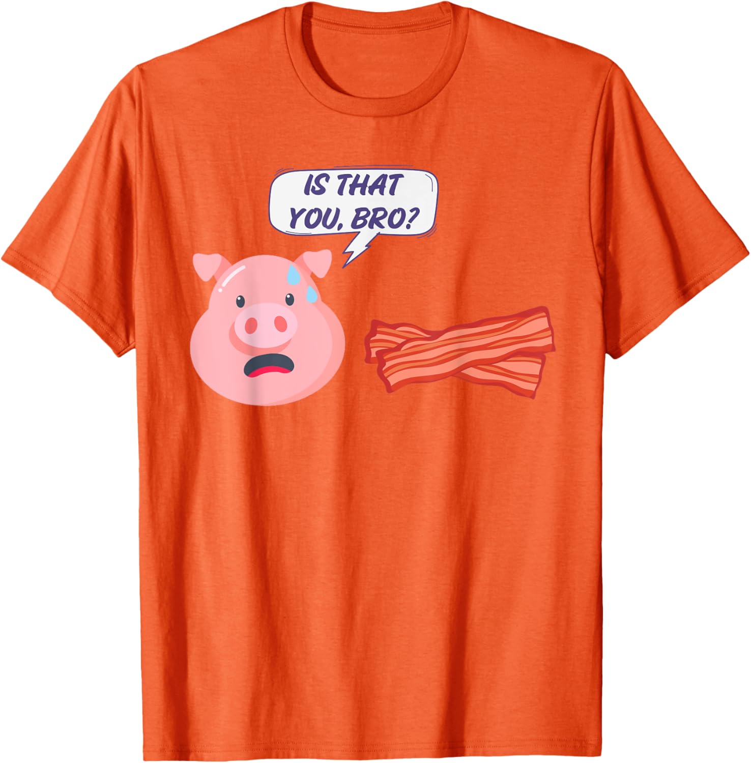 Funny Bacon Lover T-Shirt with Humorous Pig Design for Foodies - 17