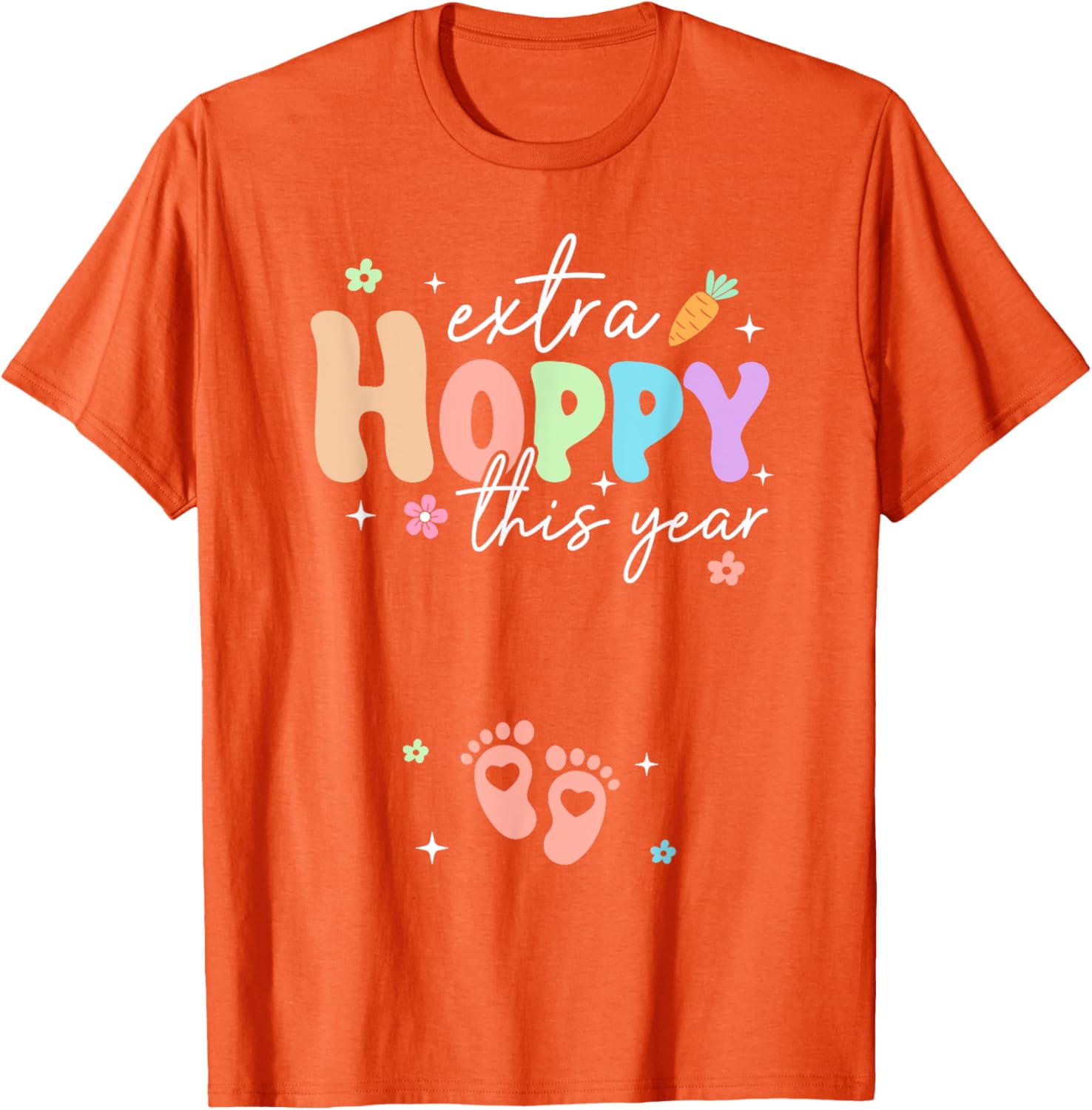 Expecting Baby Footprints Easter Day Gender Reveal T-Shirt for Moms - 12