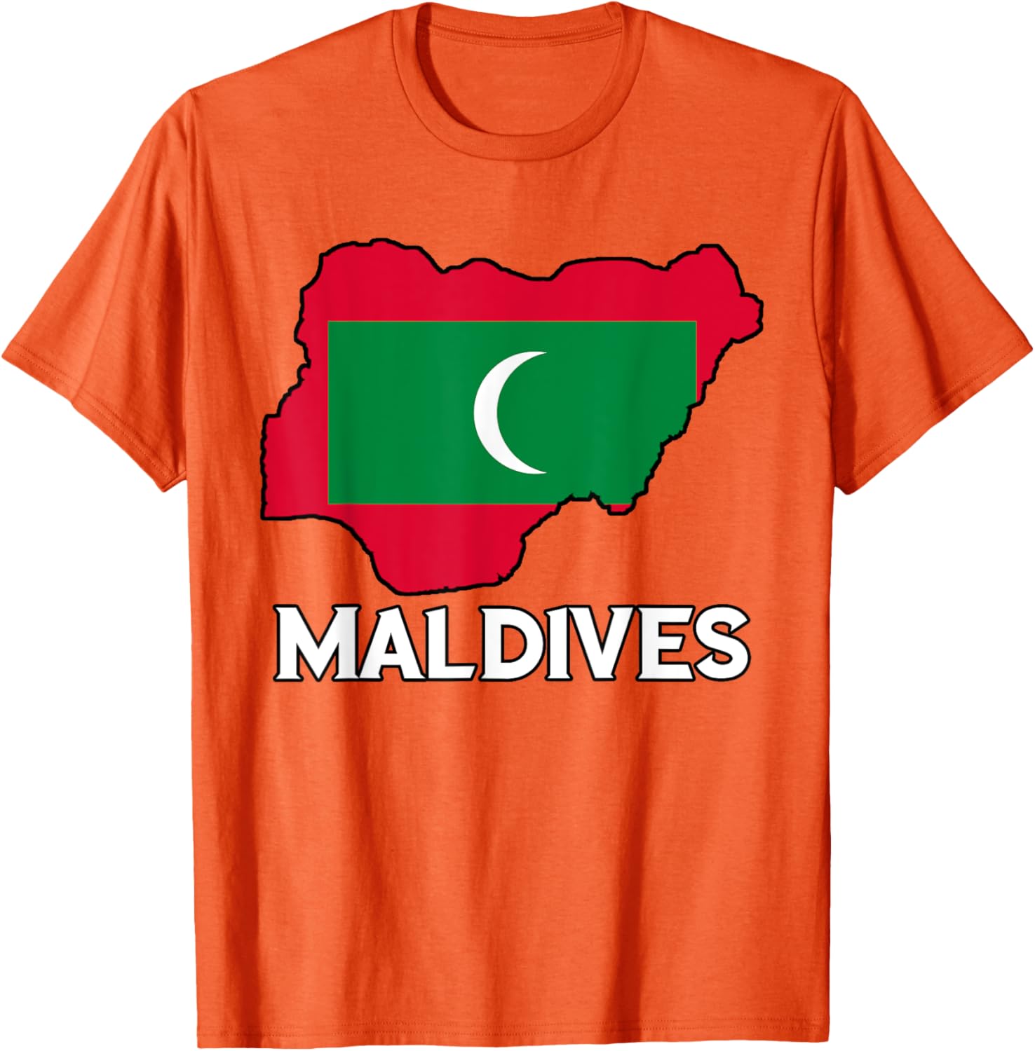 Maldivian Pride Flag Map T-Shirt for Comfort and Style in Clothing - 27