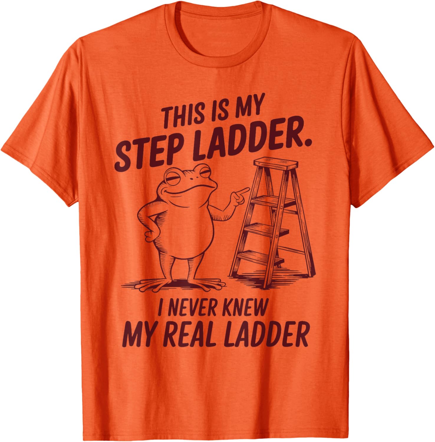 Funny Frog Step Ladder T-Shirt for Unique Fashion Lovers - 10