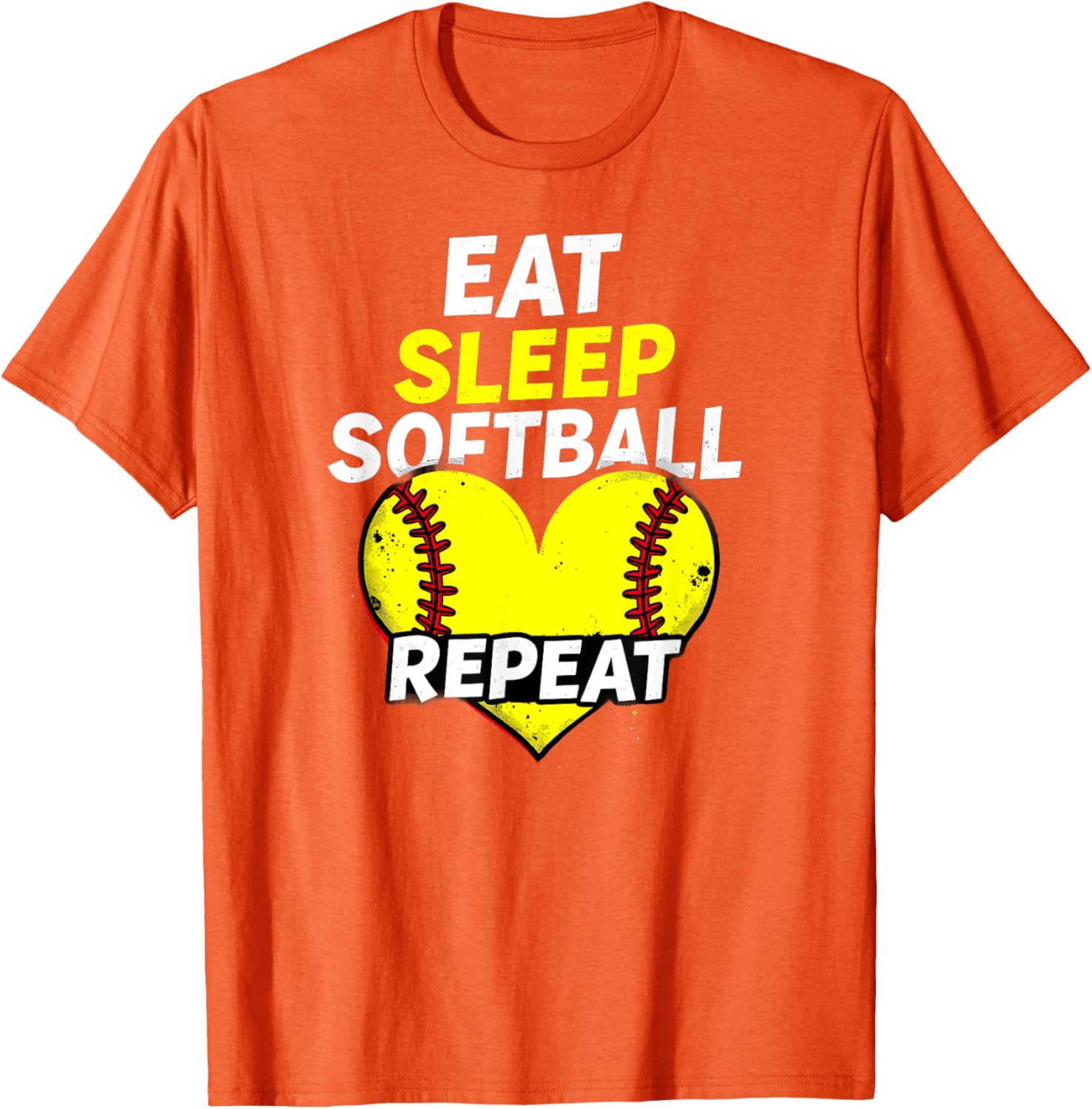 Eat Sleep Softball Repeat Girls T-Shirt Fun Sports Apparel for Fans - 15