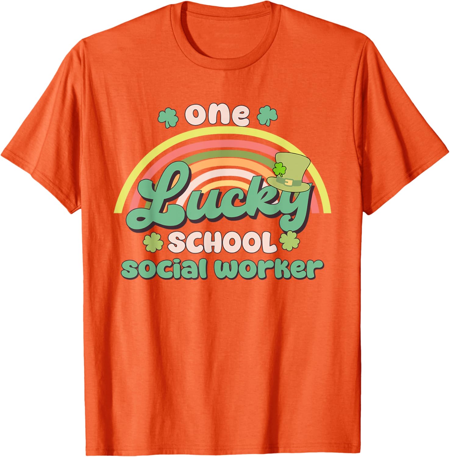 One Lucky School Social Worker St Patricks Day T-Shirt for Fun Celebration - 15