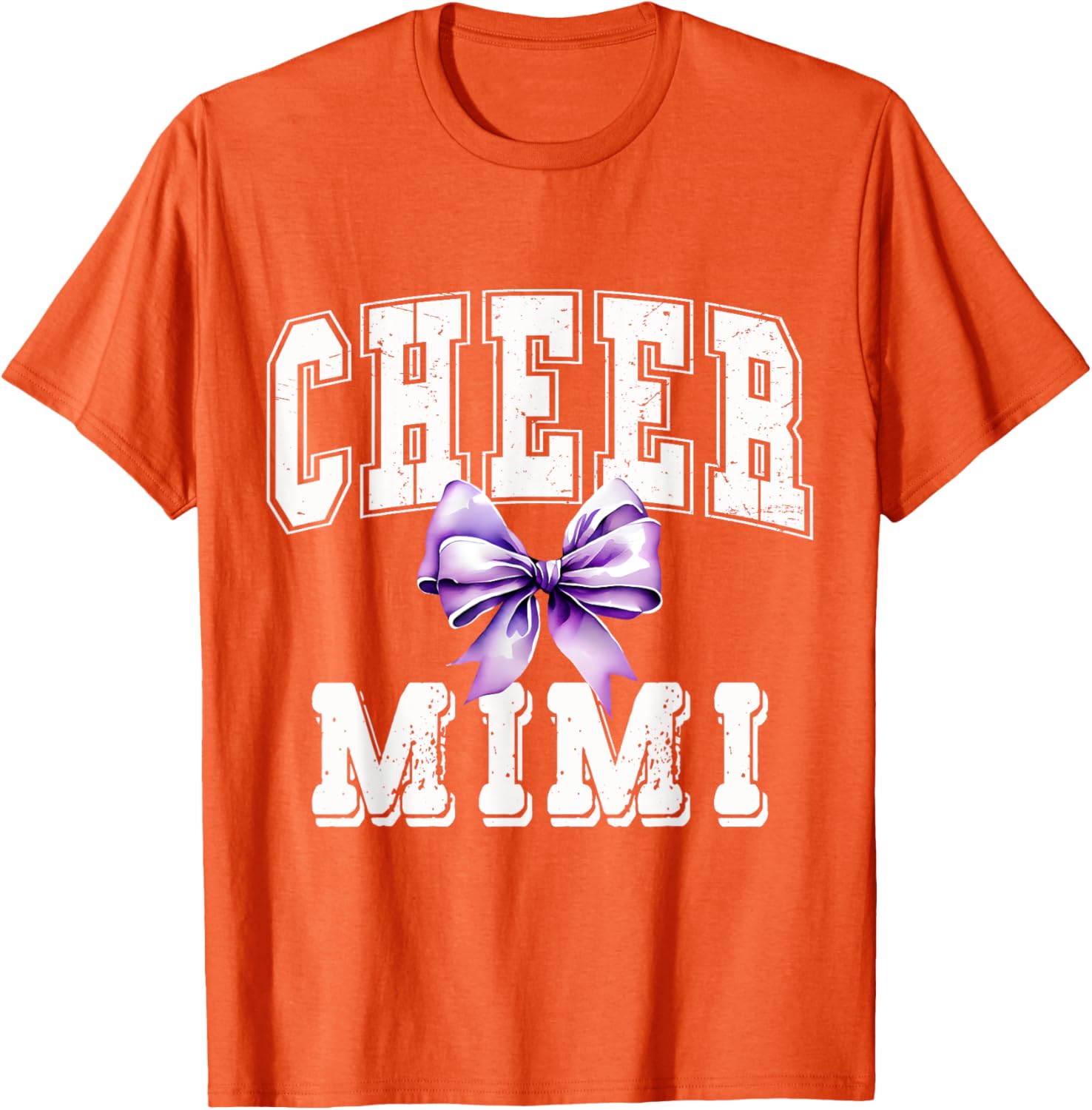 Cheer MIMI Coquette Purple Bow Cheerleader T-Shirt for Stylish Fans - 26