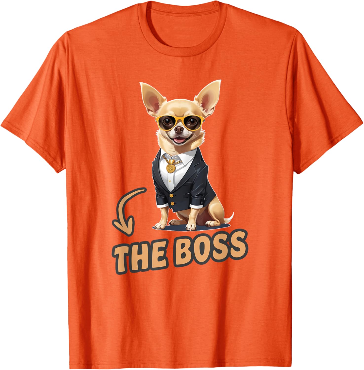Funny Chihuahua The Boss T-Shirt for Dog Lovers and Owners - 27