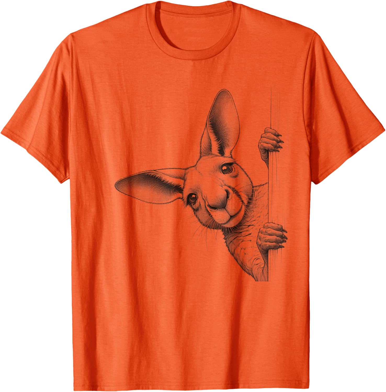 Funny Peeking Kangaroo T-Shirt for Adults and Kids - Playful Design - 12