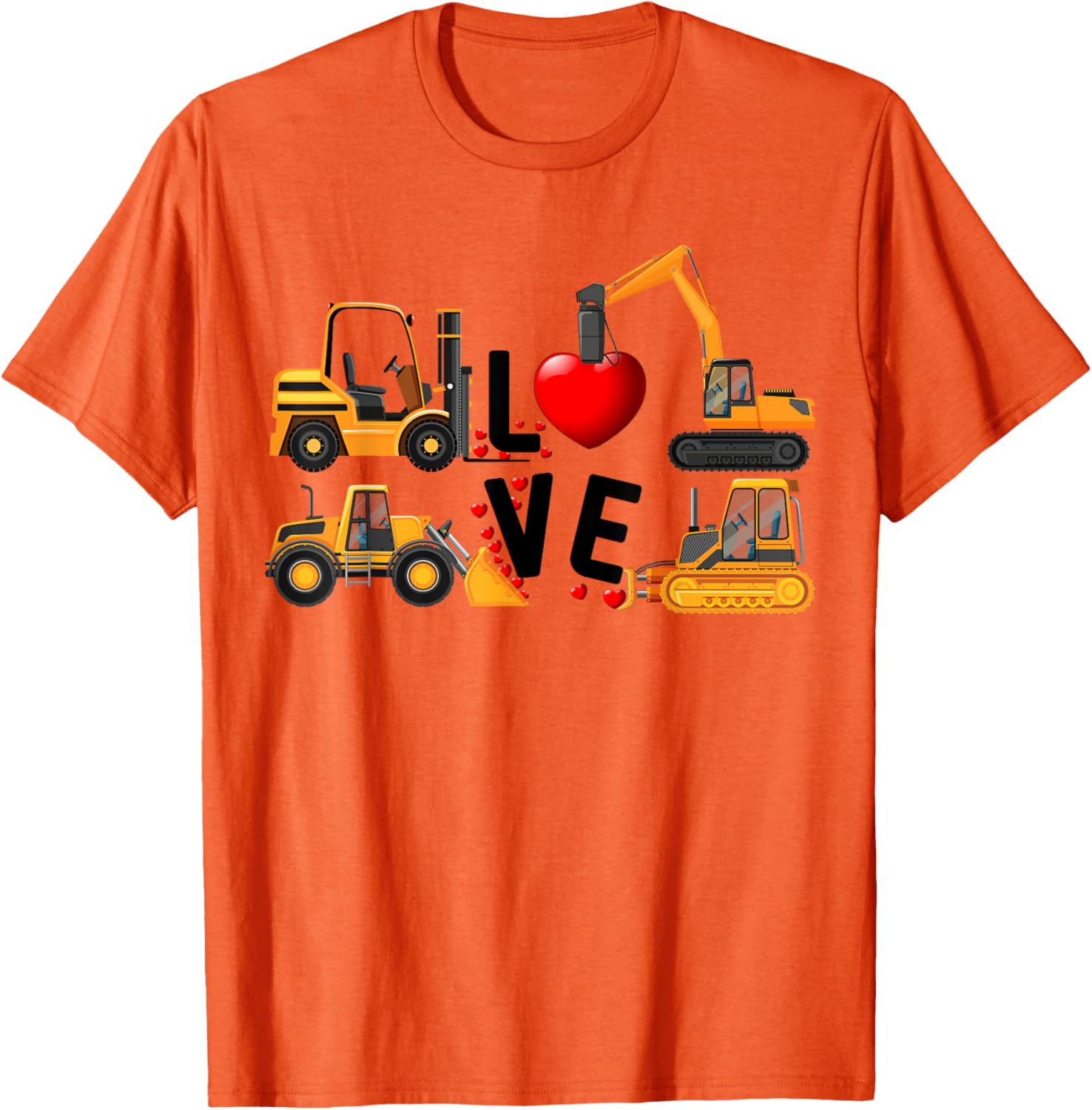 Cute Excavator Hearts Valentine's Day T-Shirt for Boys - Fun and Stylish! - 10