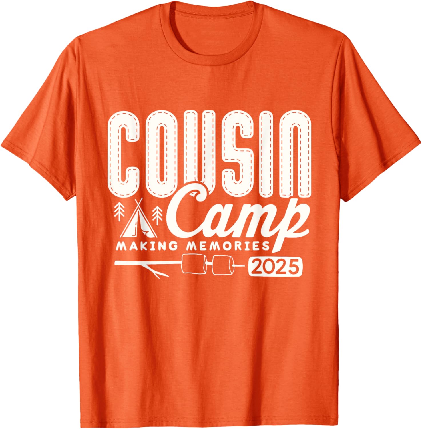Cousin Camp Crew 2025 Family Vacation T-Shirt for Fun Summer Memories - 16