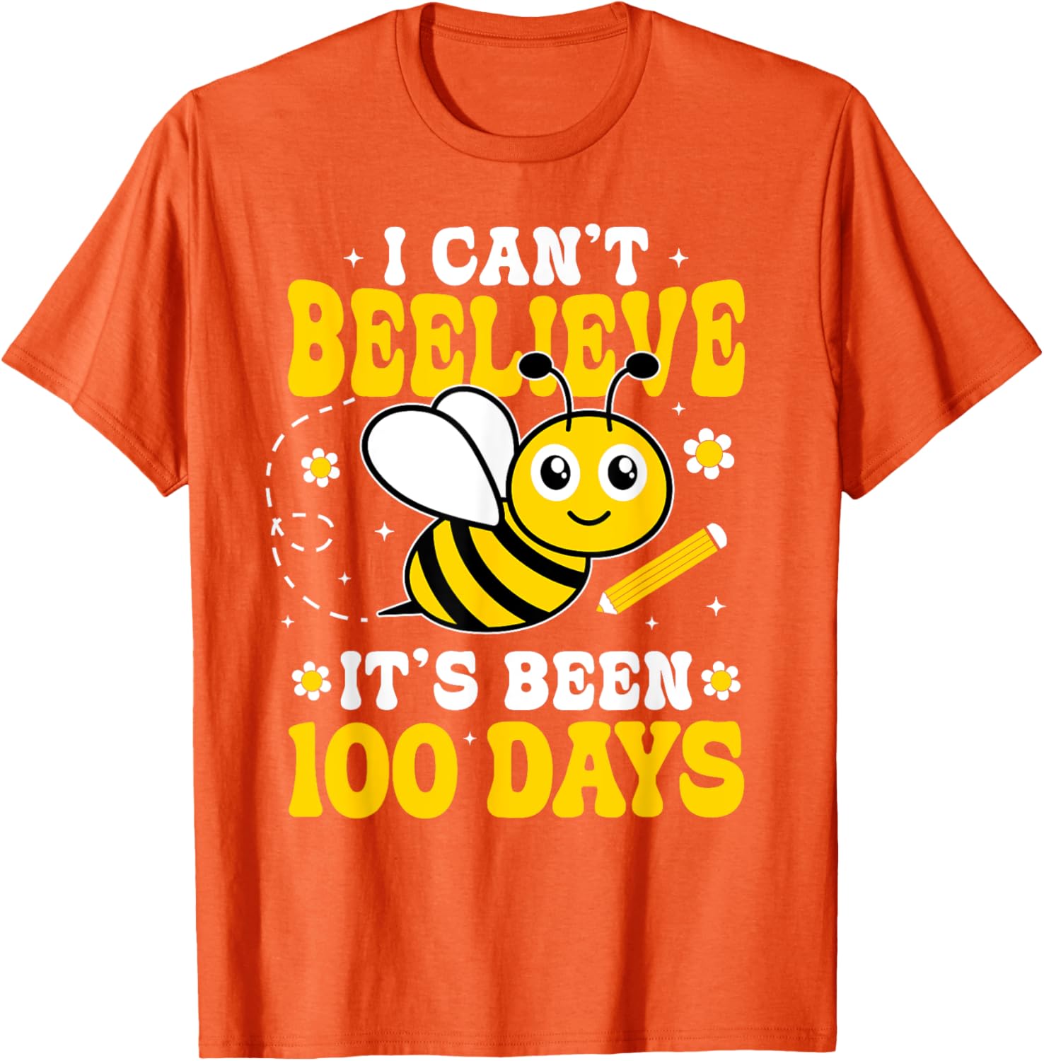 Cute Bee 100 Days of School T-Shirt for Kids Fun School Celebration - 16