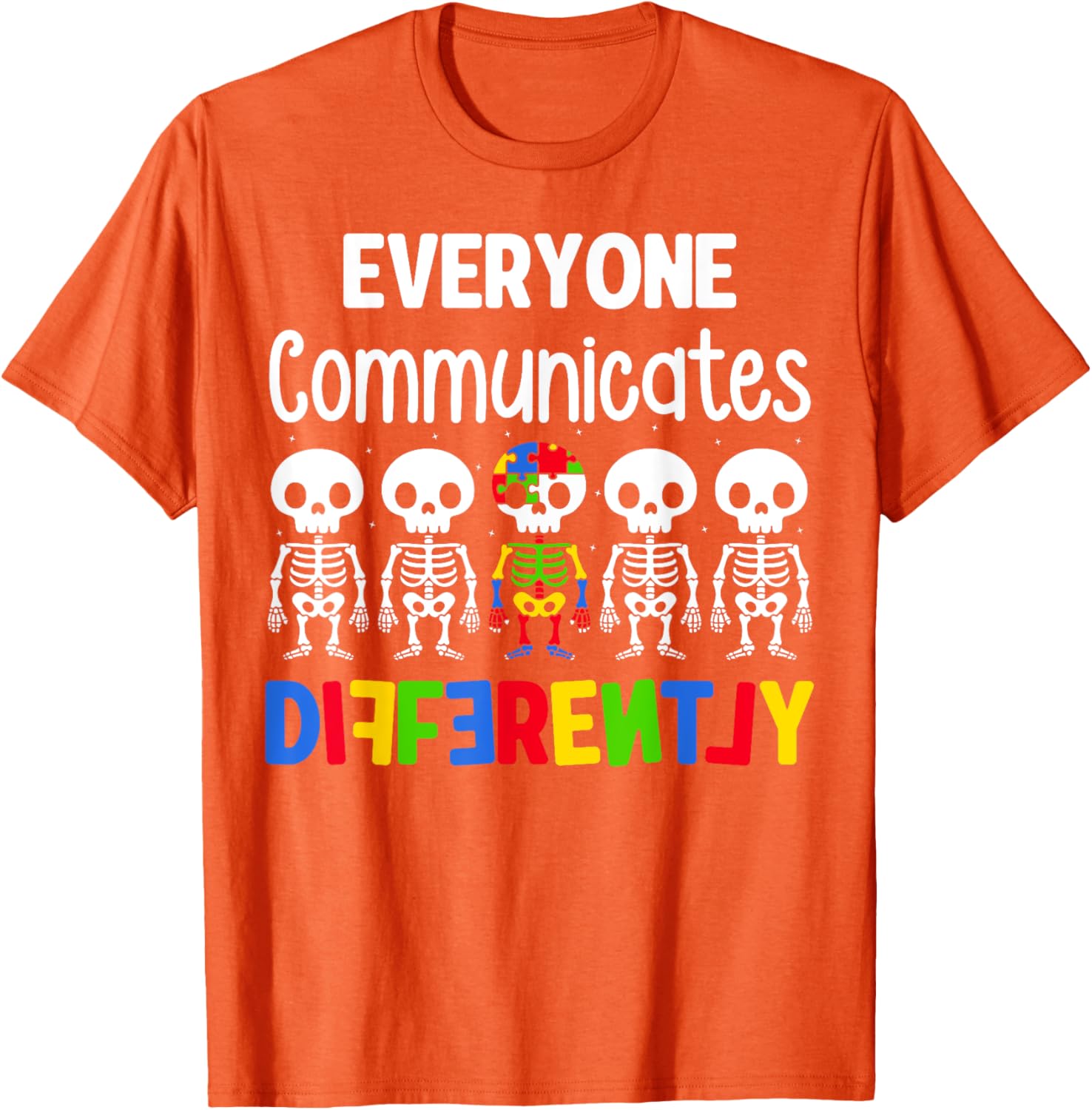 Everyone Communicates Differently Autism T-Shirt for Kids Fun and Inclusive - 11