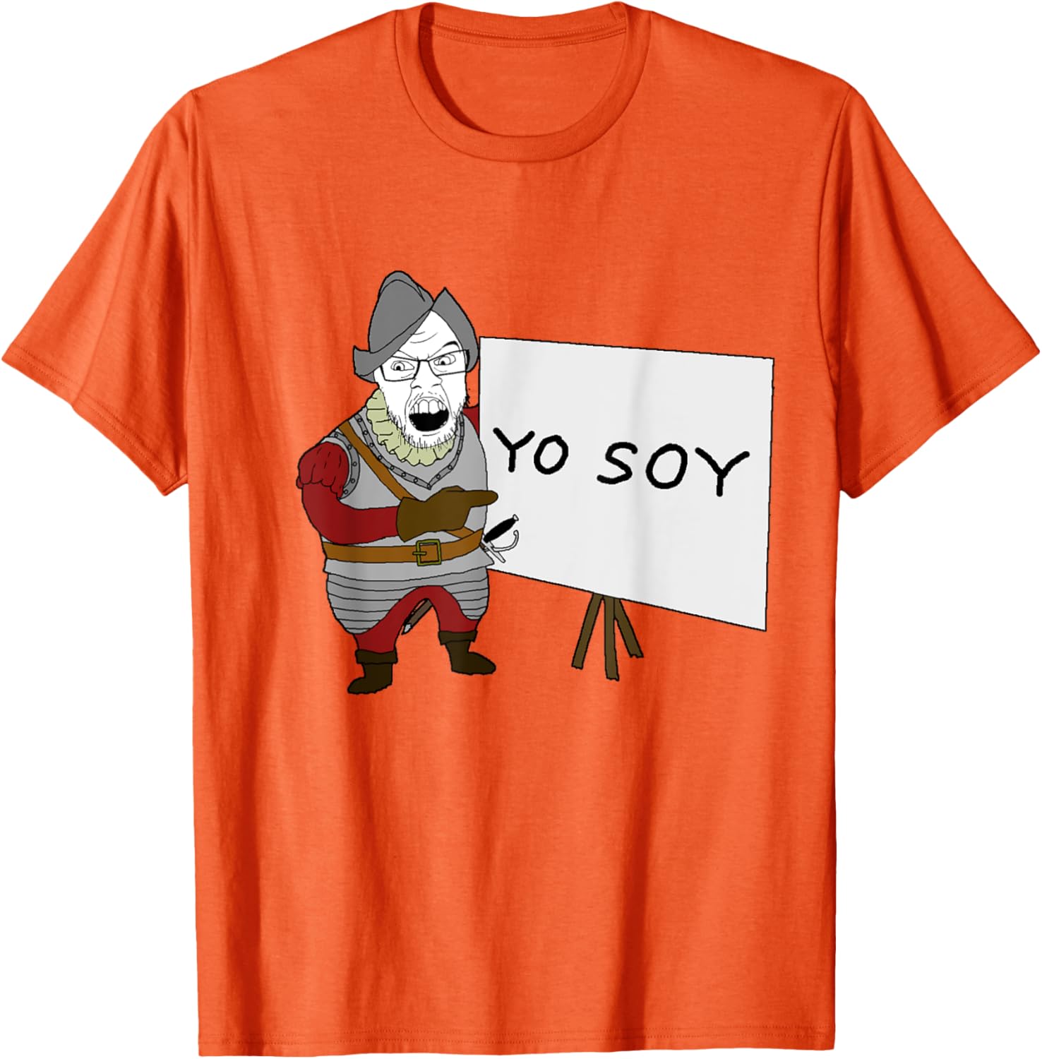Soyjak Conquistador Wojak Soyboy T-Shirt for Spanish Teachers - 28