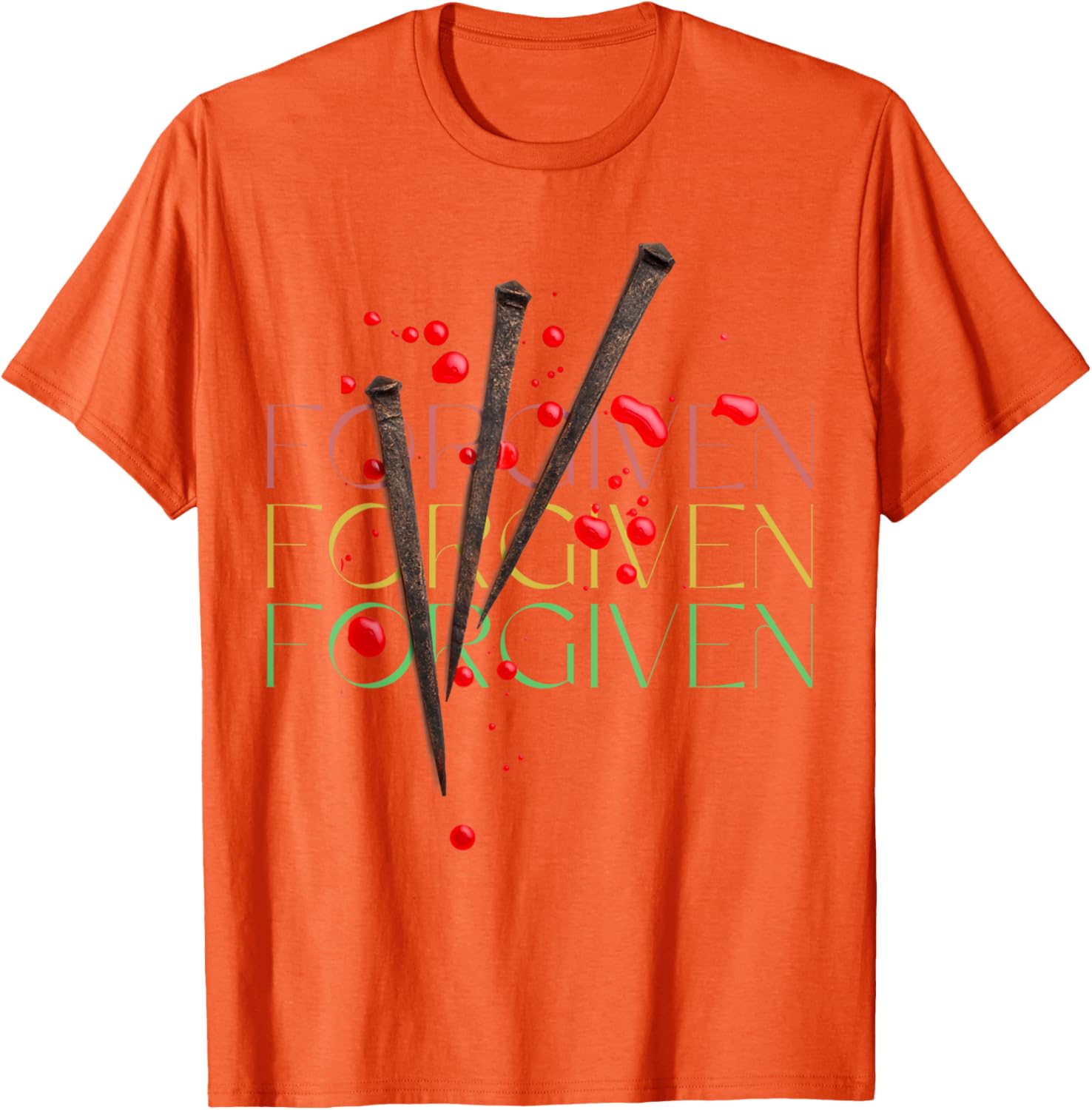 Forgiven Love Jesus T-Shirt Faith Graphic Tee for Christians - 15