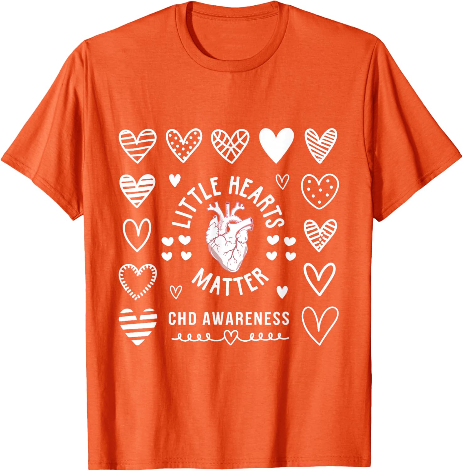 Heart Anatomy Valentine CHD Awareness T-Shirt for Heart Health Support - 7