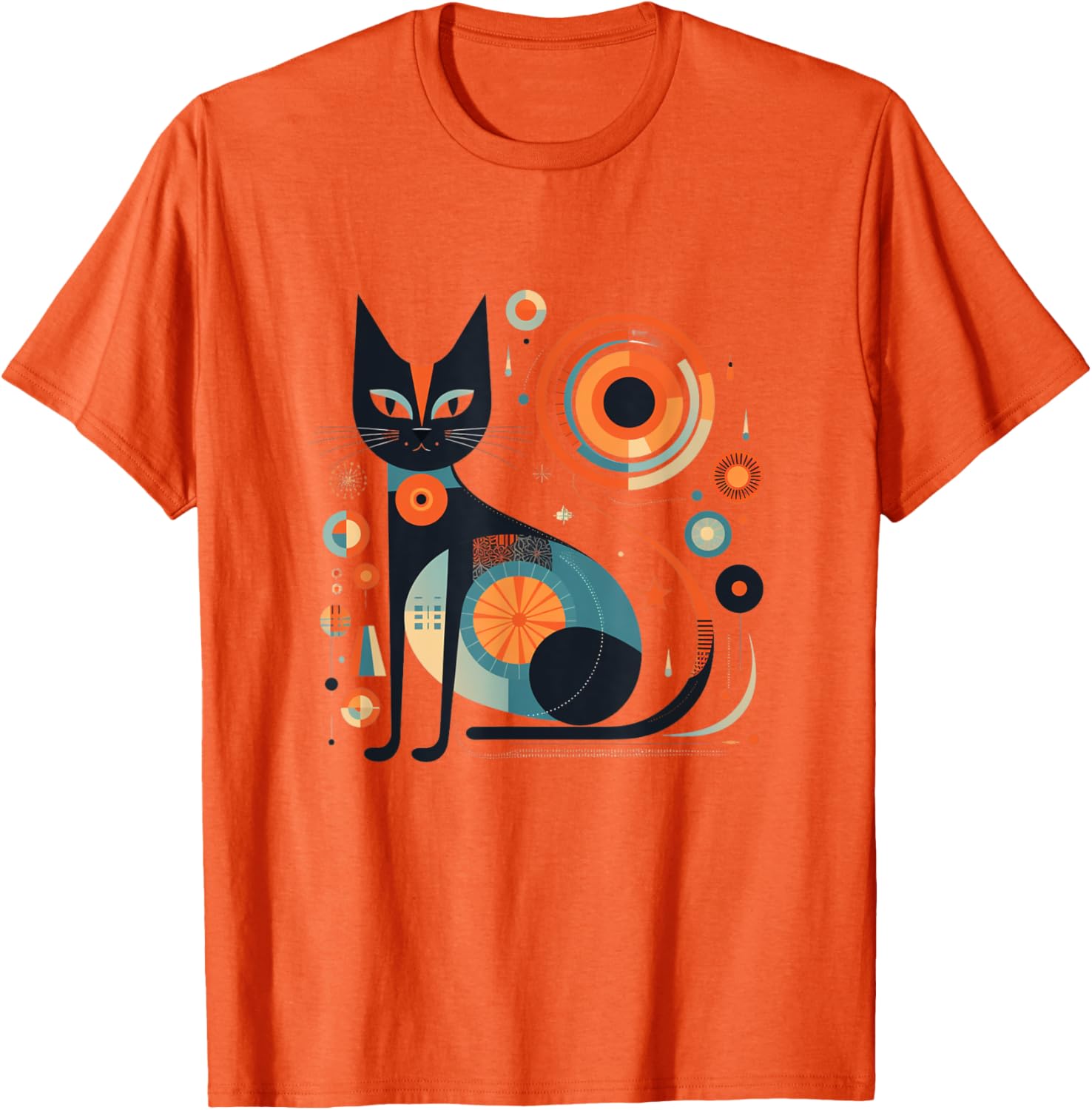 Vintage Retro Atomic Cat T-Shirt for Men, Women, and Kids - 15