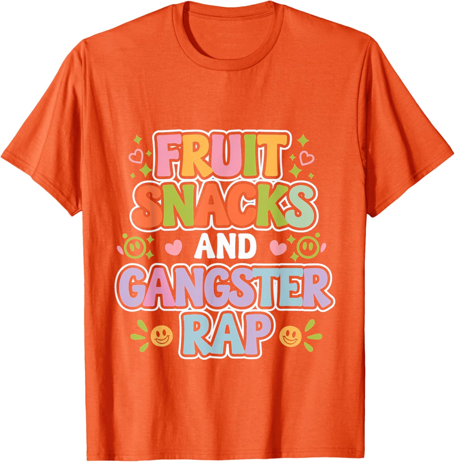Fun Fruit Snacks and Gangster Rap Kid-Friendly Humor T-Shirt for Kids - 11