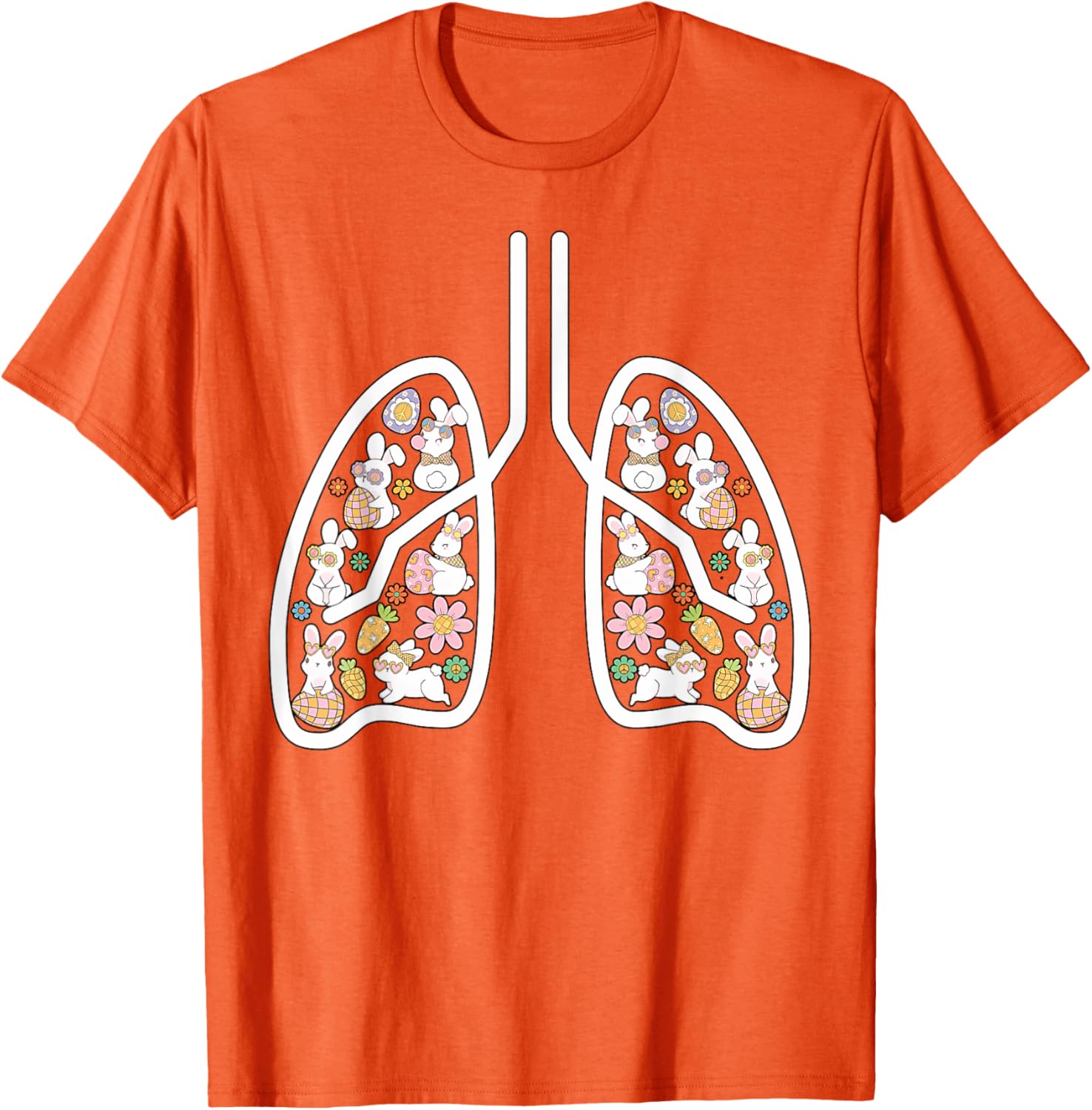 Respiratory Therapist Easter Lungs Nurse T-Shirt for Pulmonologists - 7