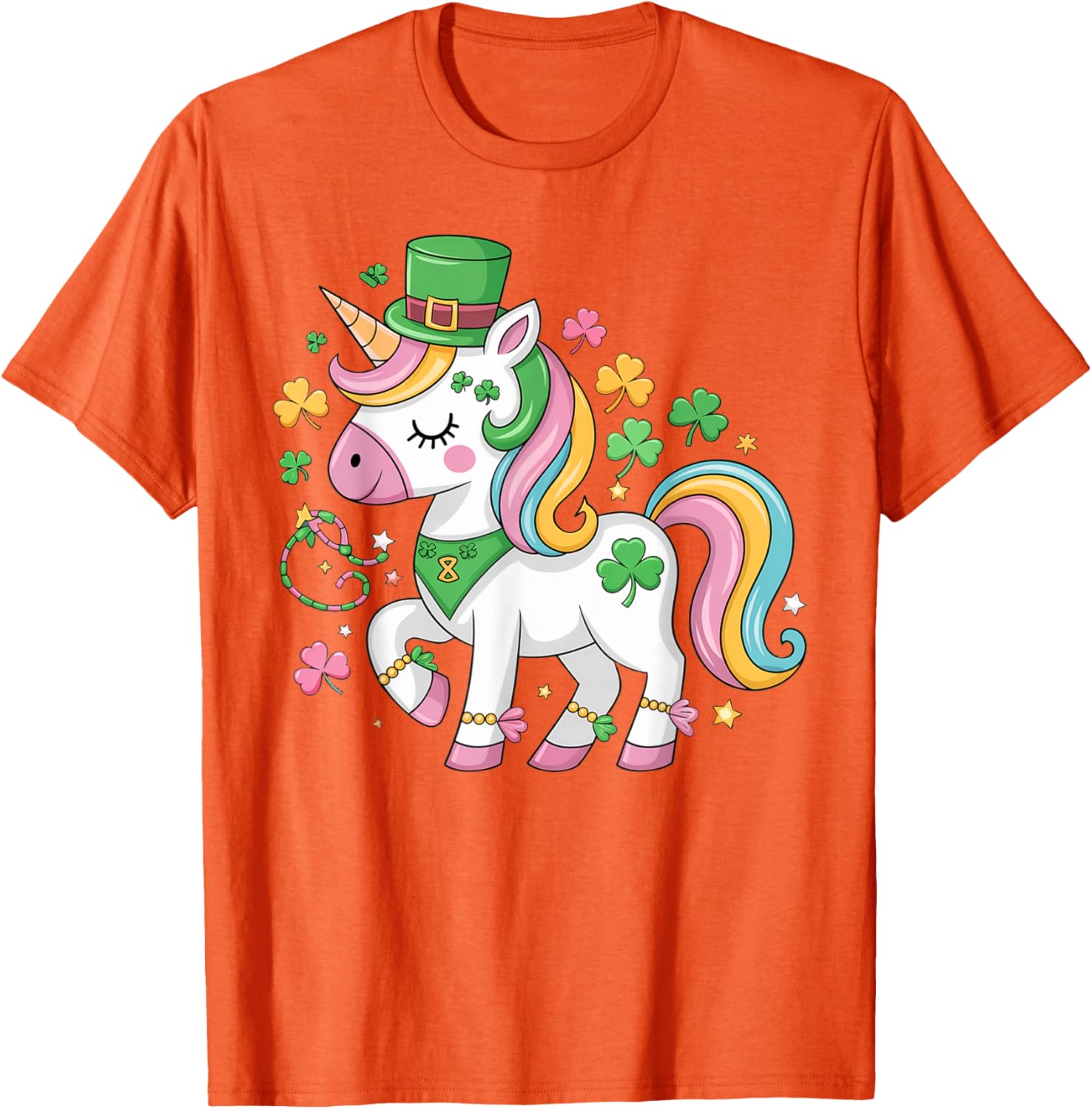 Cute Girls St Patricks Day Unicorn Shamrock Lepricorn T-Shirt for Kids - 9