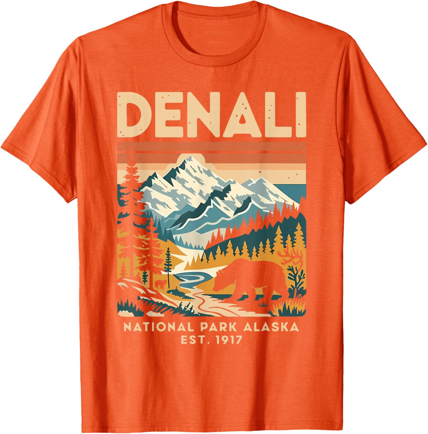 Vintage Denali National Park T-Shirt for All Ages - Men's, Women's, Kids' Apparel - 14