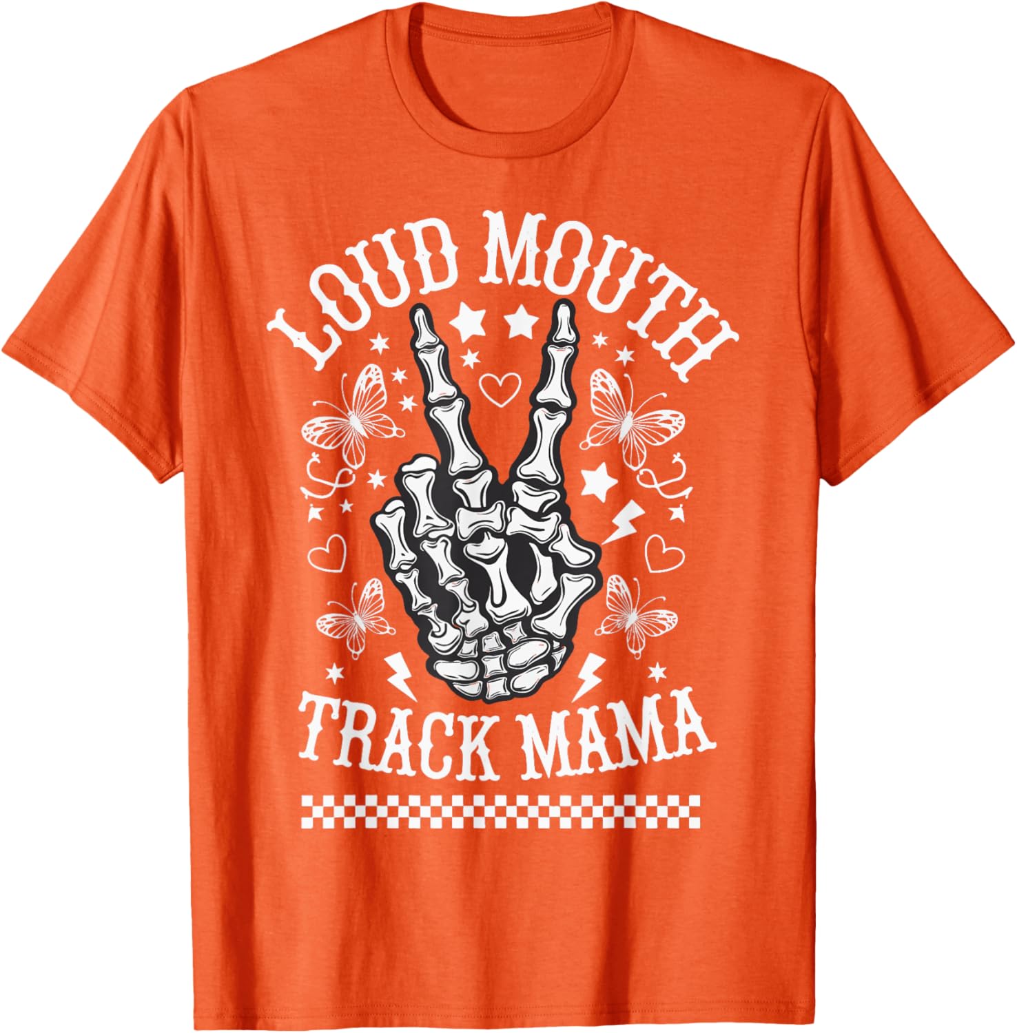 Fun Loud Mouth Track Mama T-Shirt for Stylish Moms on the Go - 11
