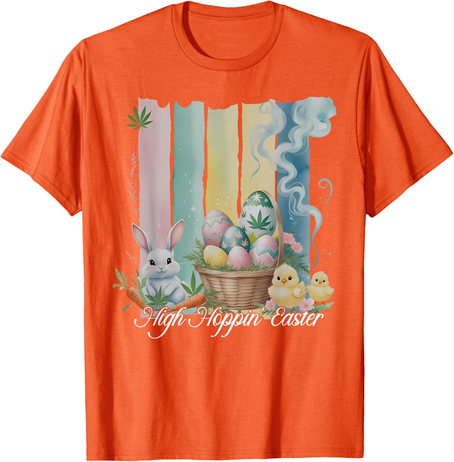Easter Bunny Eggs Flower Cannabis Weed Stoner T-Shirt for Fun Loving Fans - 16