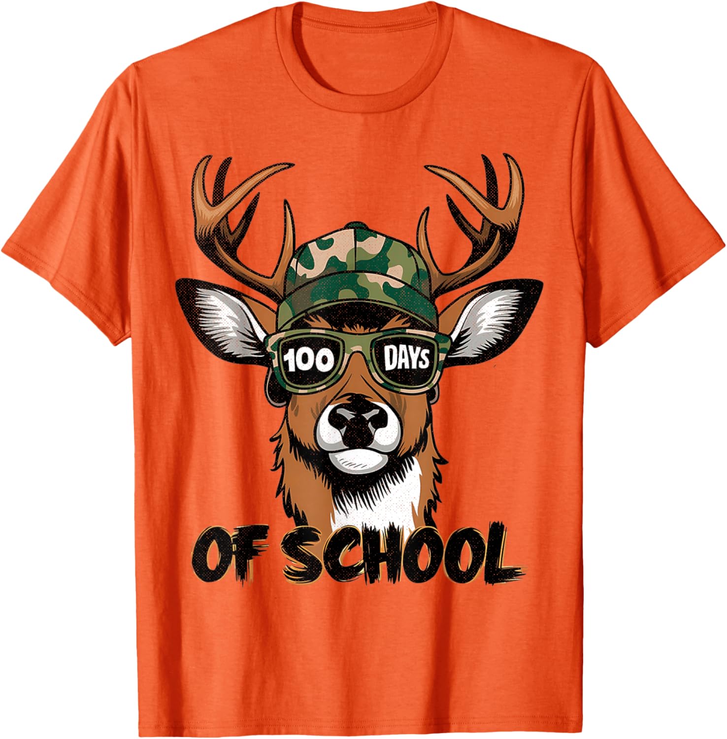 100 Days of School Deer Hunting T-Shirt for Kids Fun and Stylish - 22
